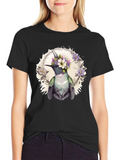 Hummingbird Floral Crown T-Shirt