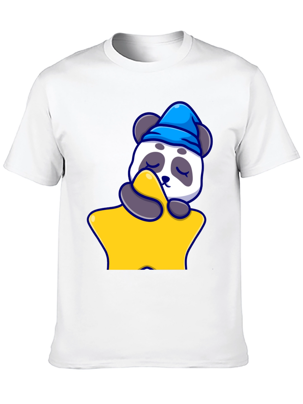 Cute Panda Sleeping on Star T-Shirt