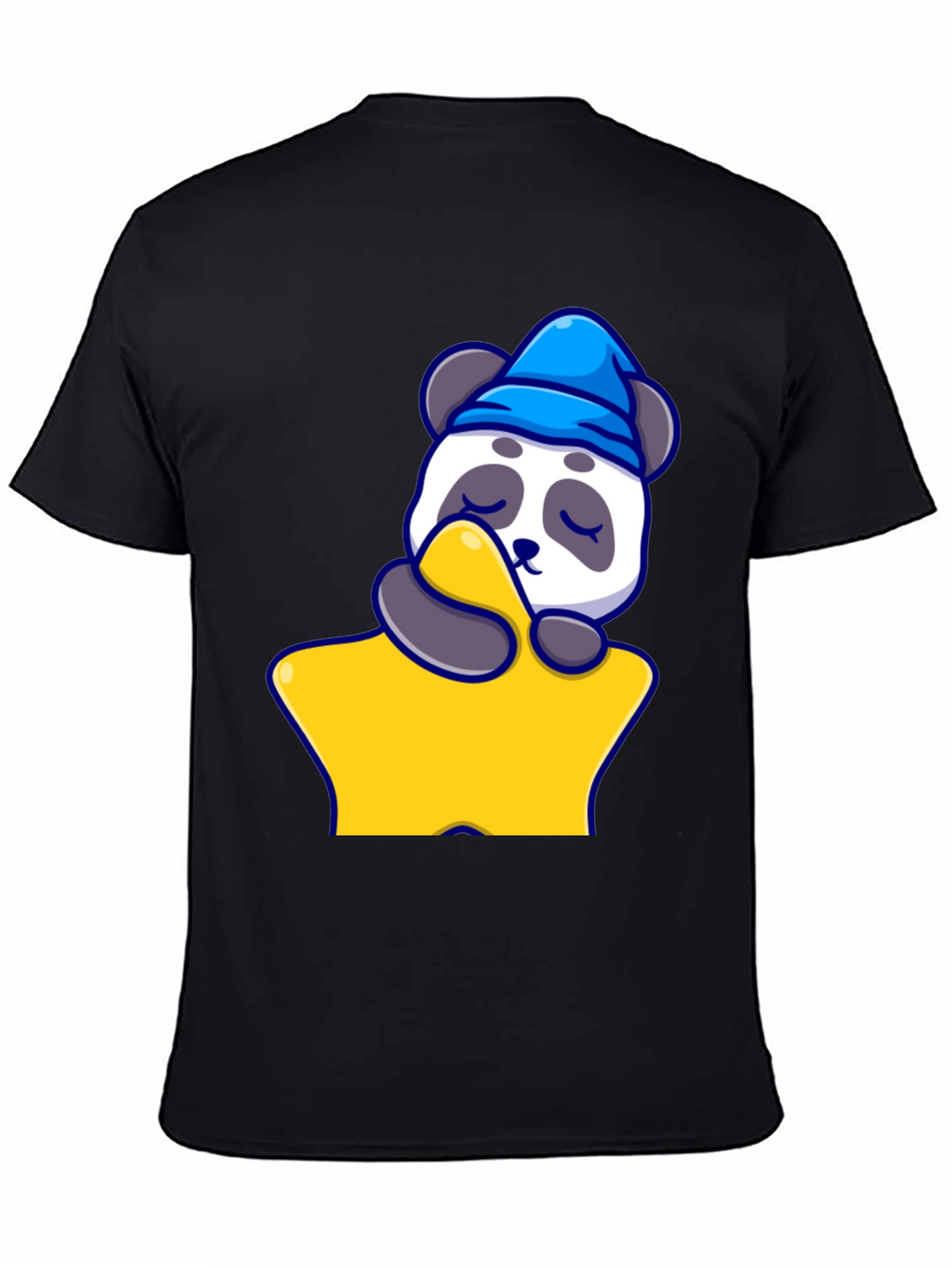 Cute Panda Sleeping on Star T-Shirt