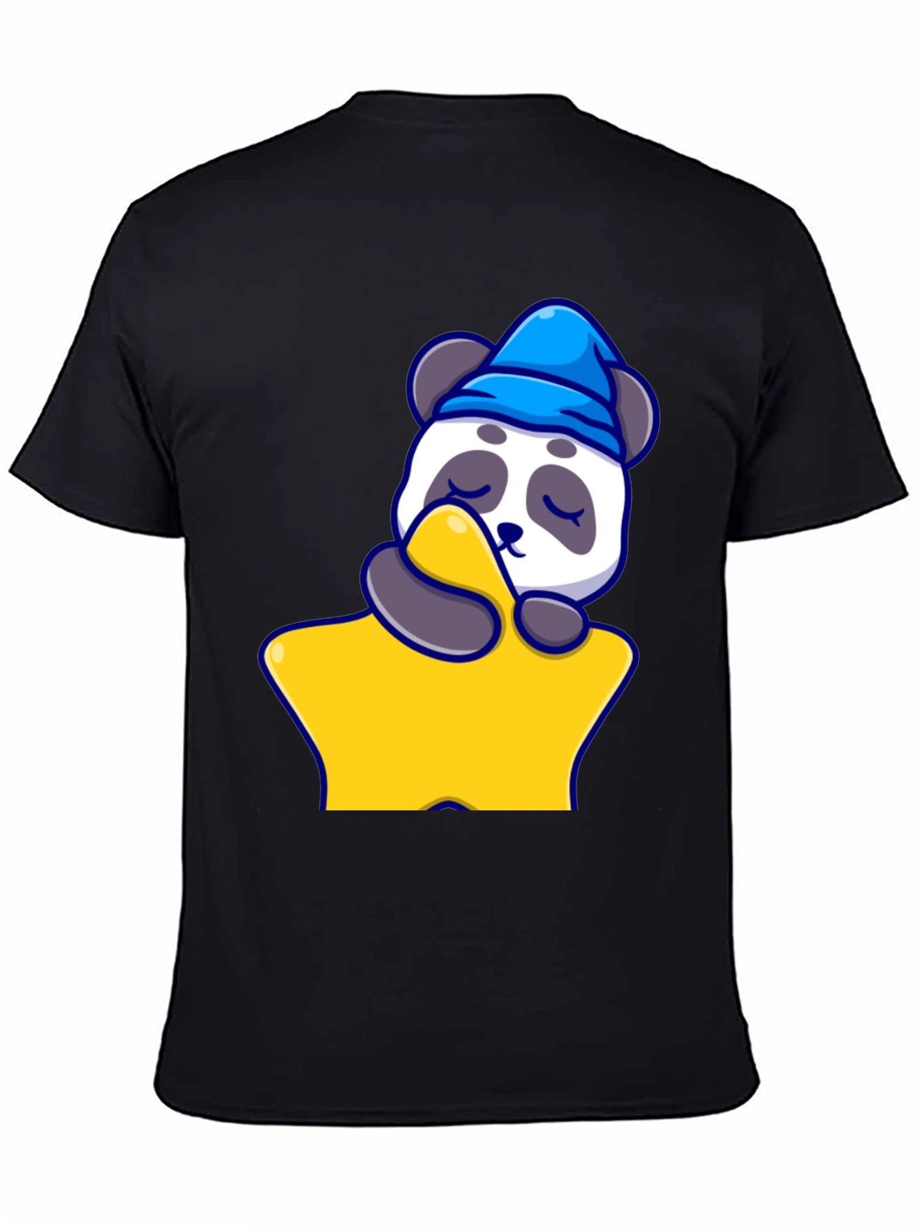 Cute Panda Sleeping on Star T-Shirt