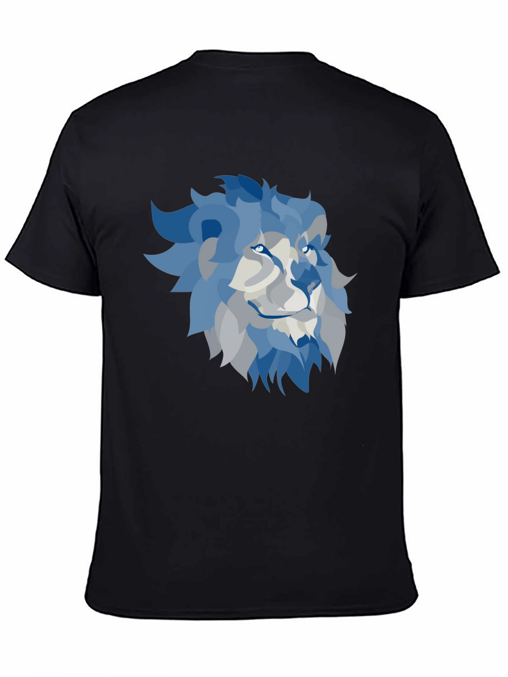 Lion Graphic T-Shirt - Cool Blue Design