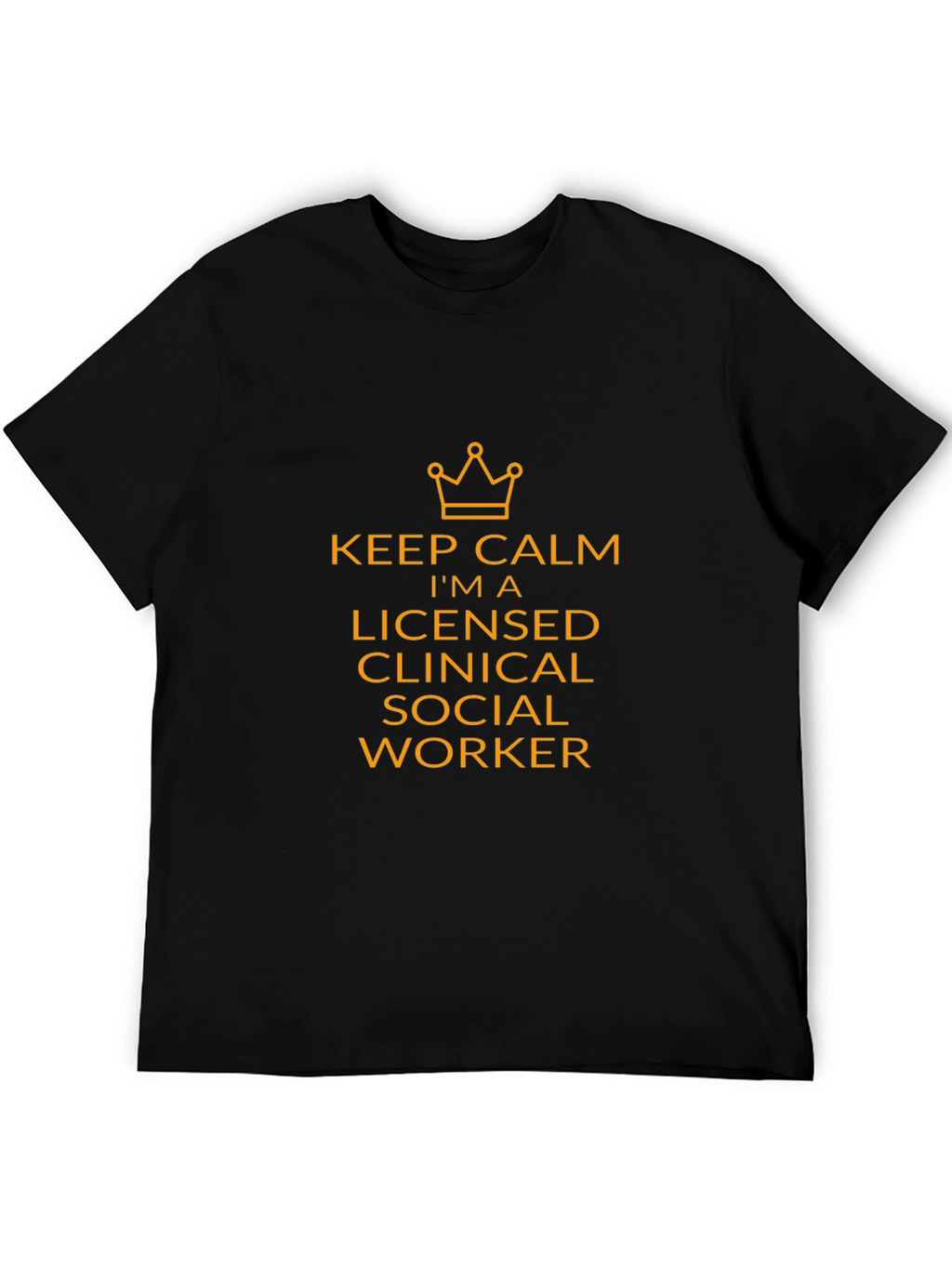 Keep Calm Licensed Social Worker Black T-Shirt