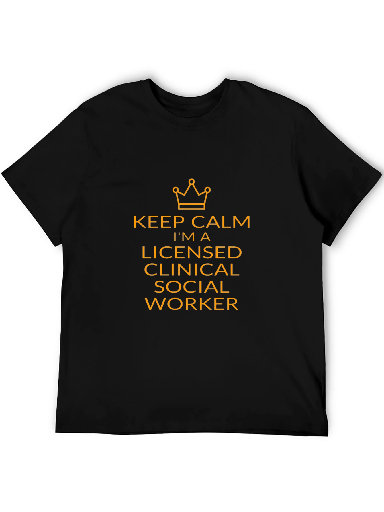Keep Calm Licensed Social Worker Black T-Shirt