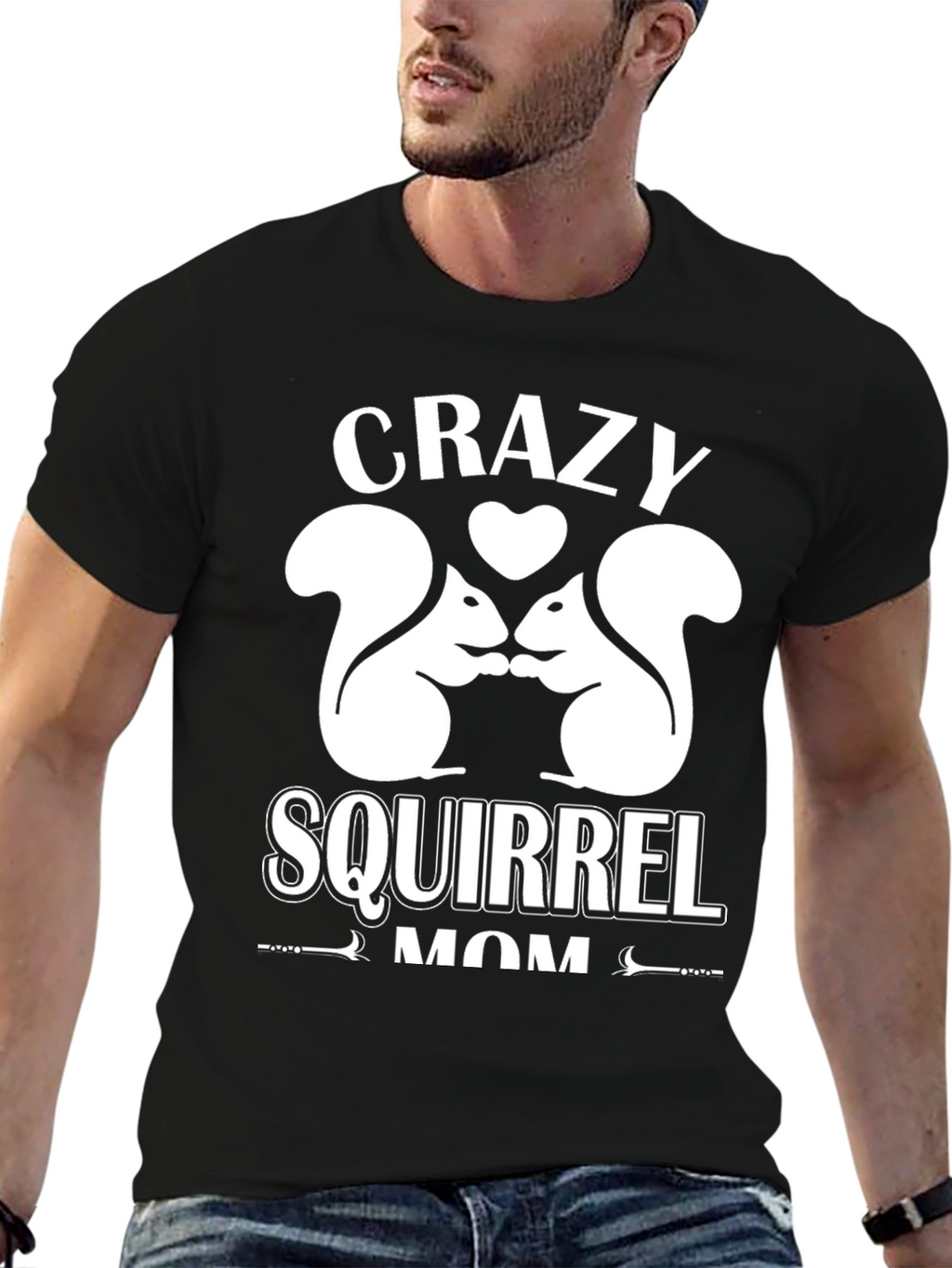 Crazy Squirrel Mom Graphic T-Shirt