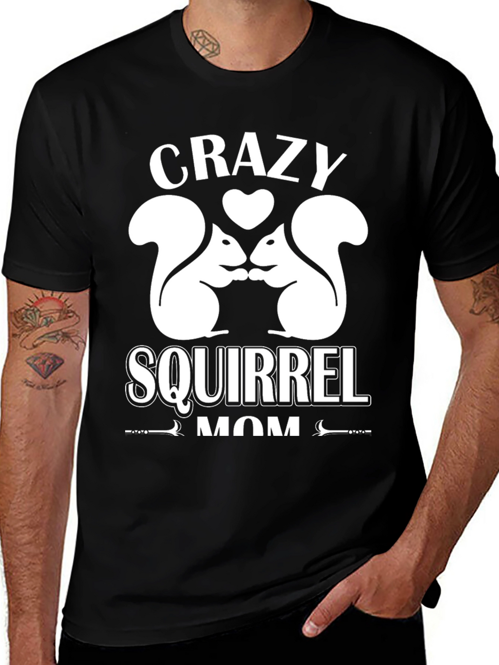 Crazy Squirrel Mom Graphic T-Shirt