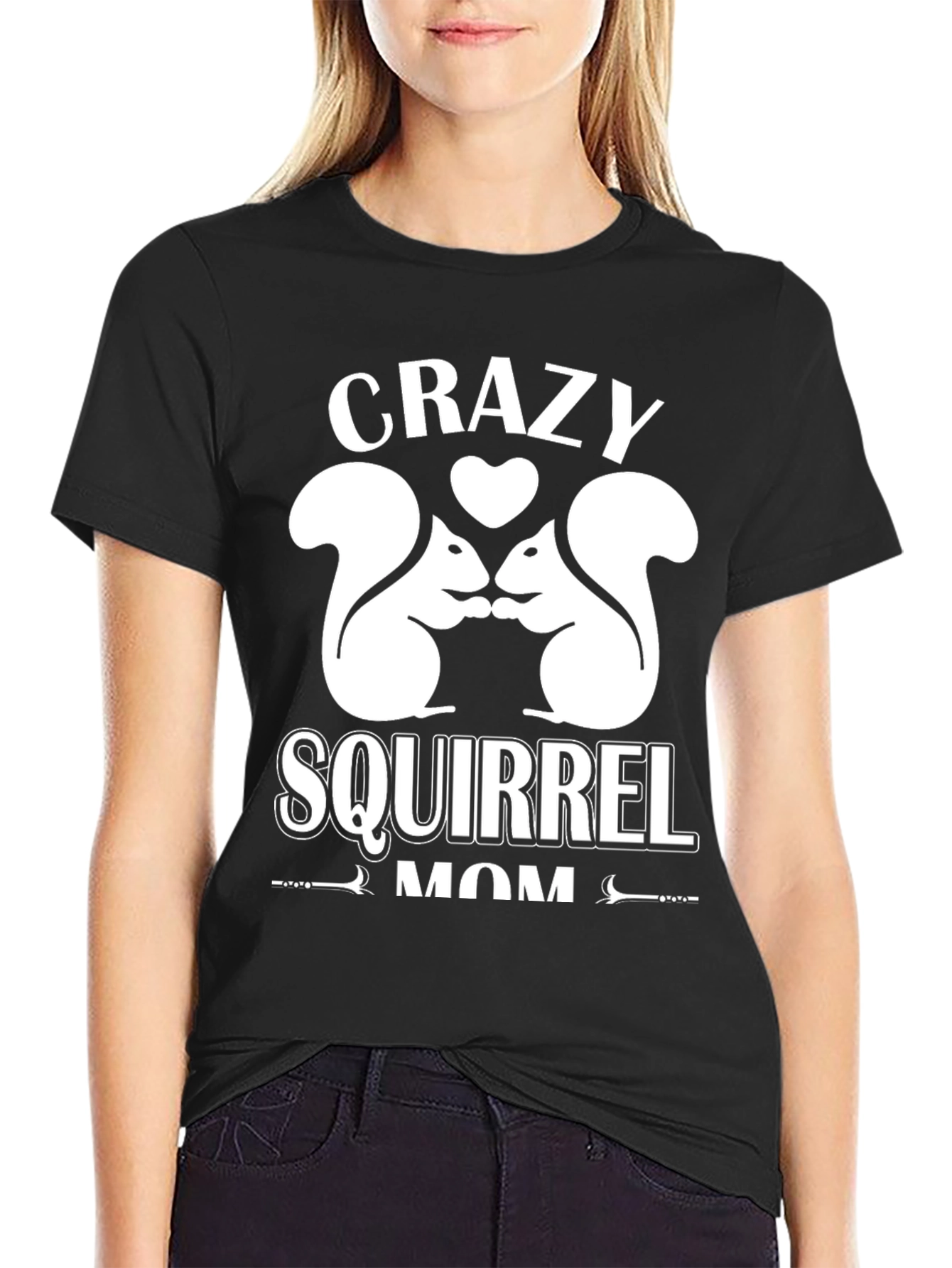 Crazy Squirrel Mom Graphic T-Shirt