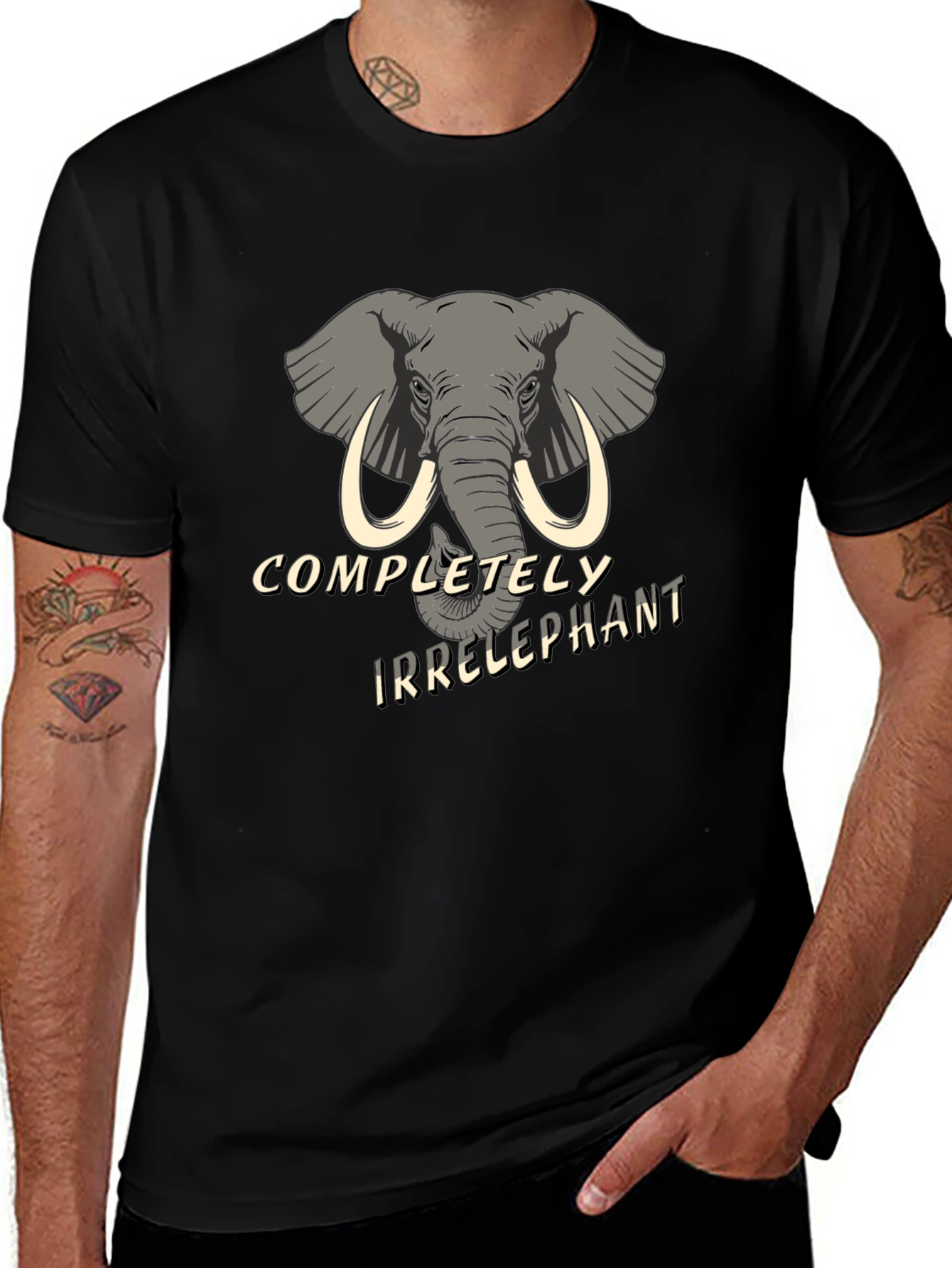 Irrelephant Graphic Tee - Hilarious Elephant Humor Shirt
