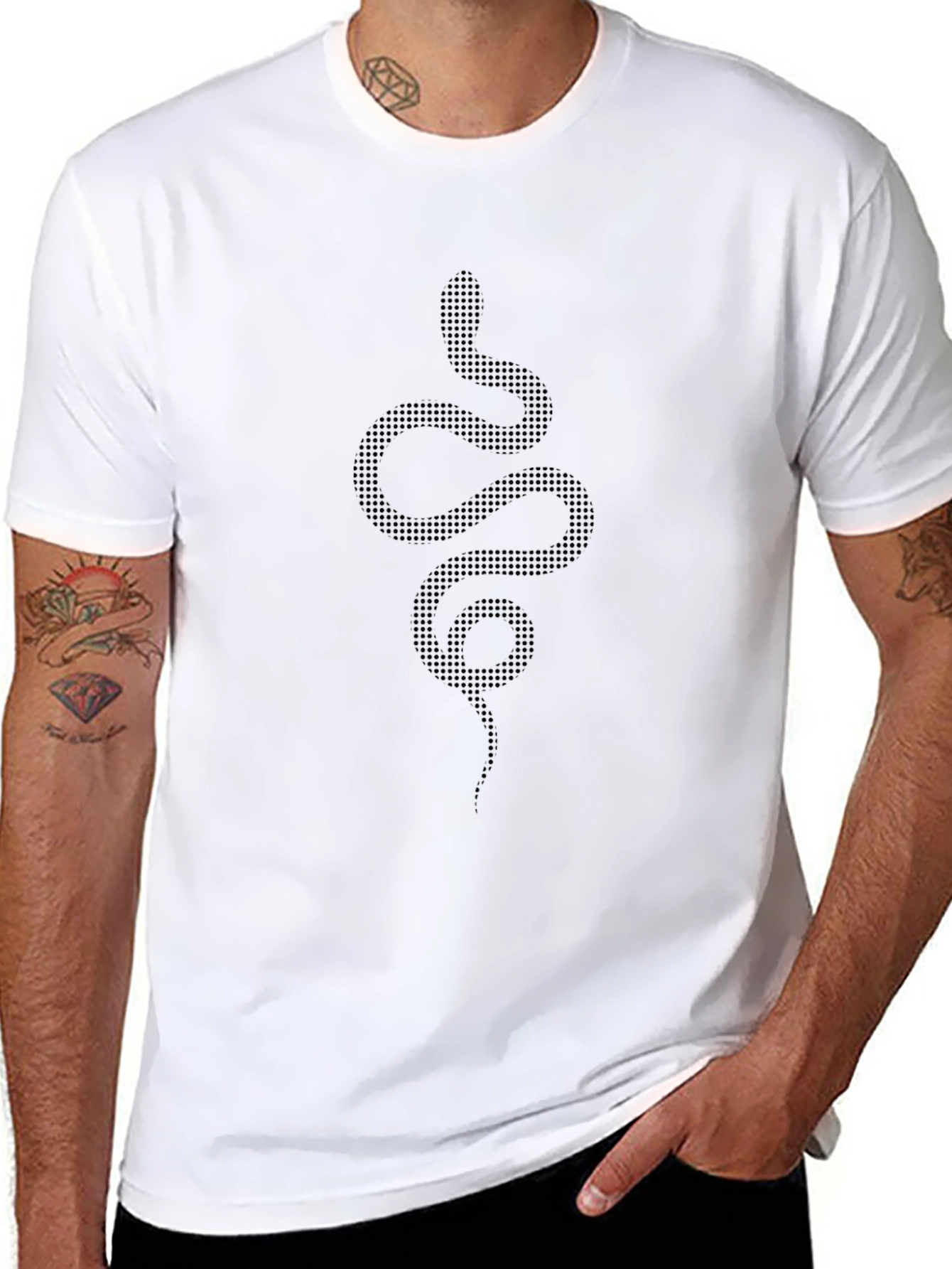 Black Snake Graphic Tee - Stylish & Unique