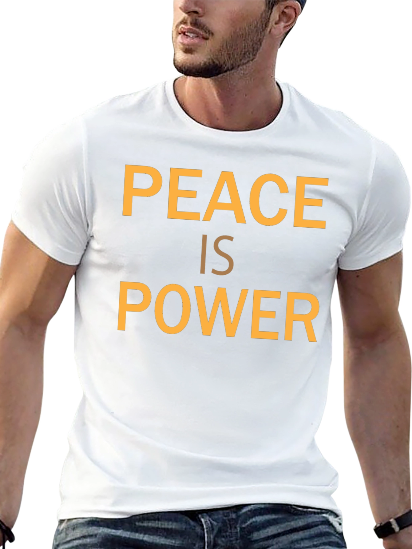 Peace Is Power Graphic Tee - Stylish Statement Shirt