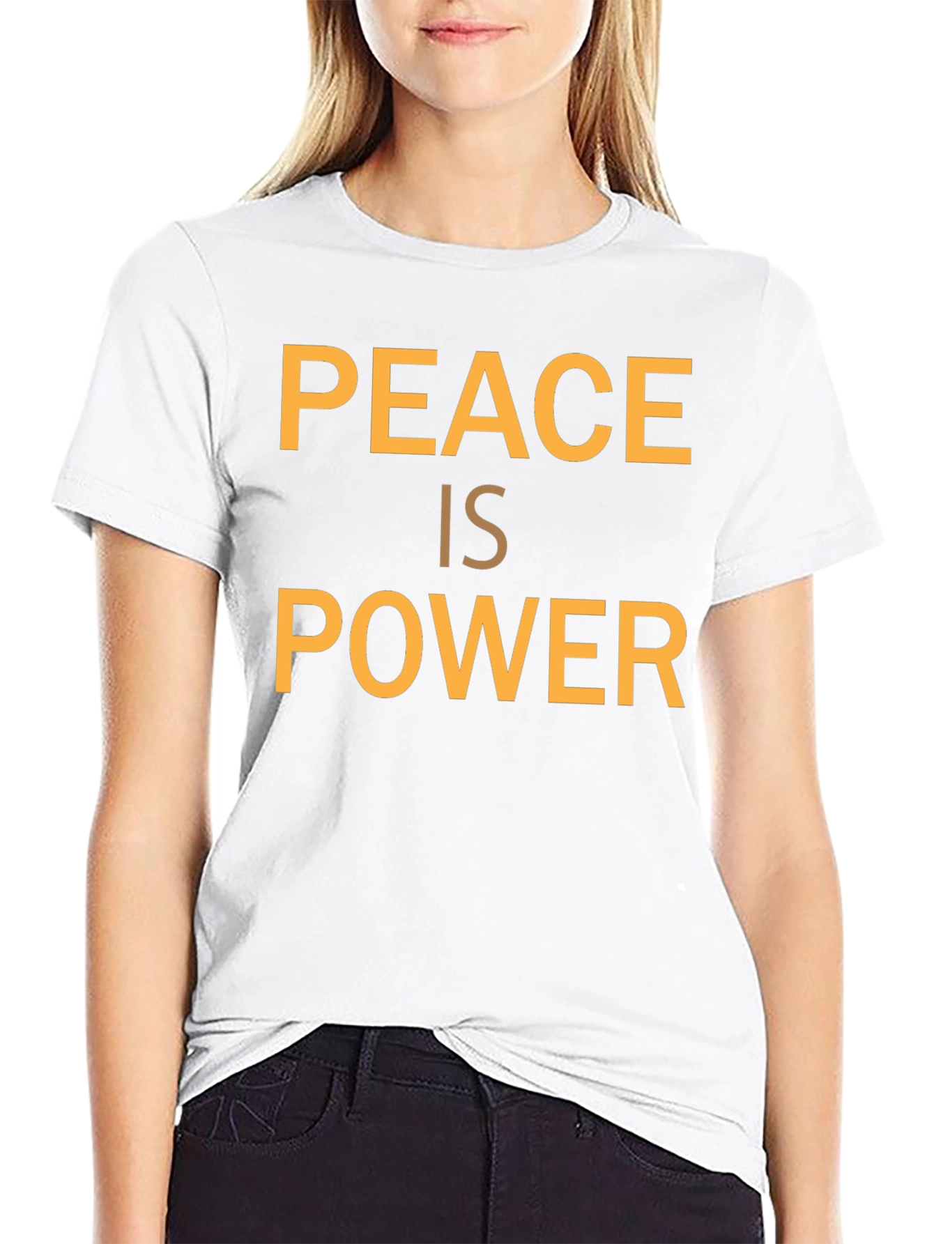 Peace Is Power Graphic Tee - Stylish Statement Shirt