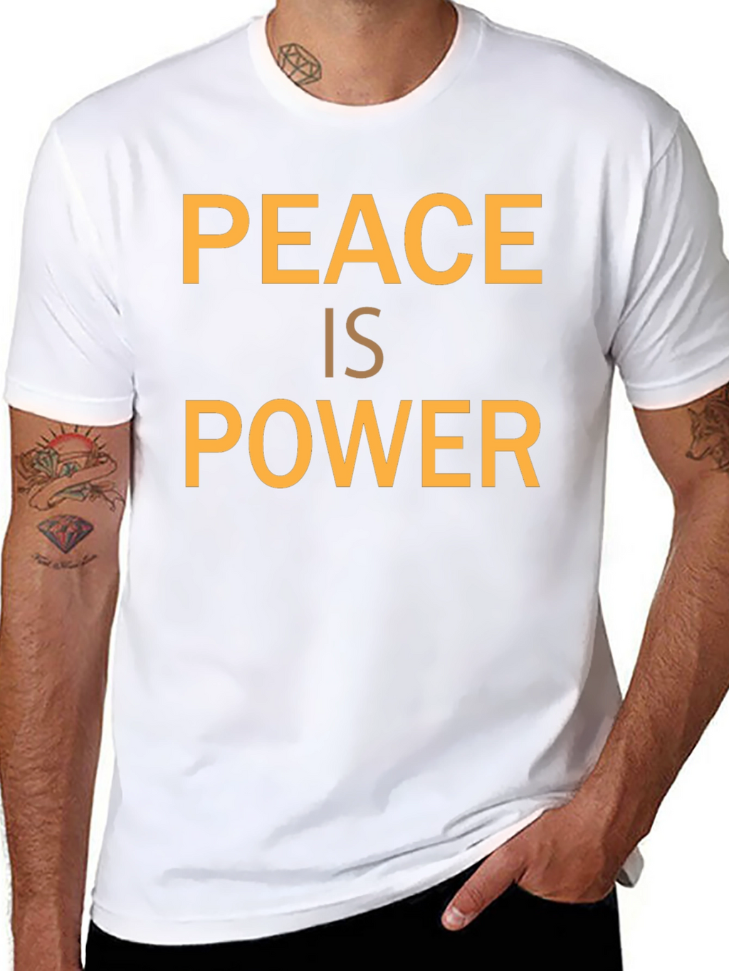 Peace Is Power Graphic Tee - Stylish Statement Shirt
