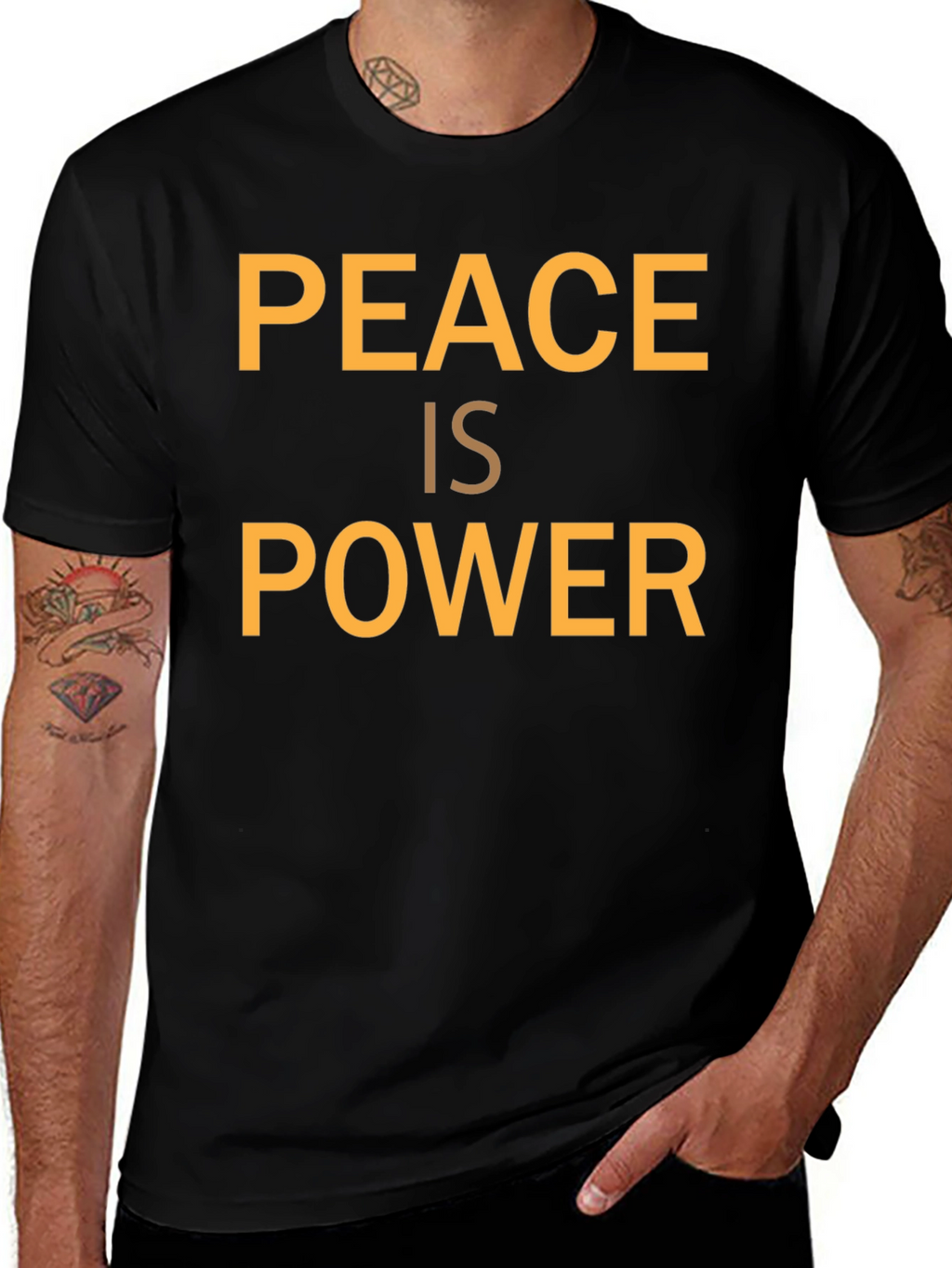 Peace Is Power Graphic Tee - Stylish Statement Shirt
