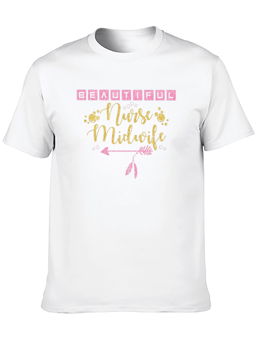 Beautiful Nurse Midwife Black T-Shirt