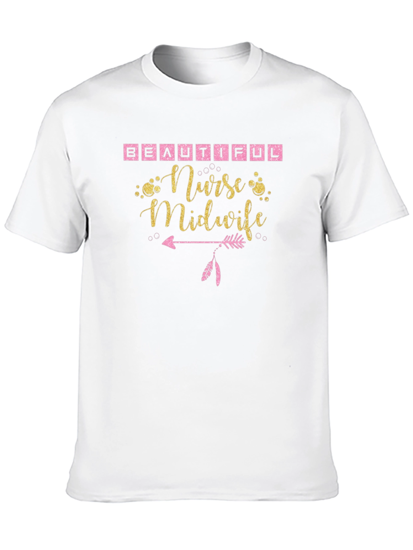 Beautiful Nurse Midwife Black T-Shirt