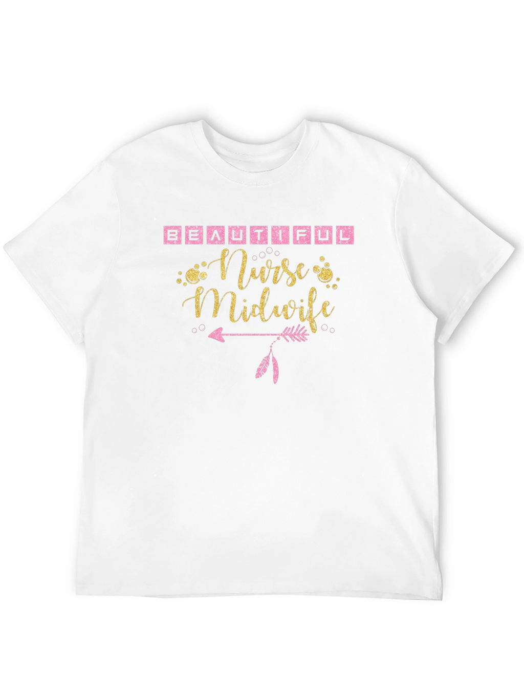 Beautiful Nurse Midwife Black T-Shirt