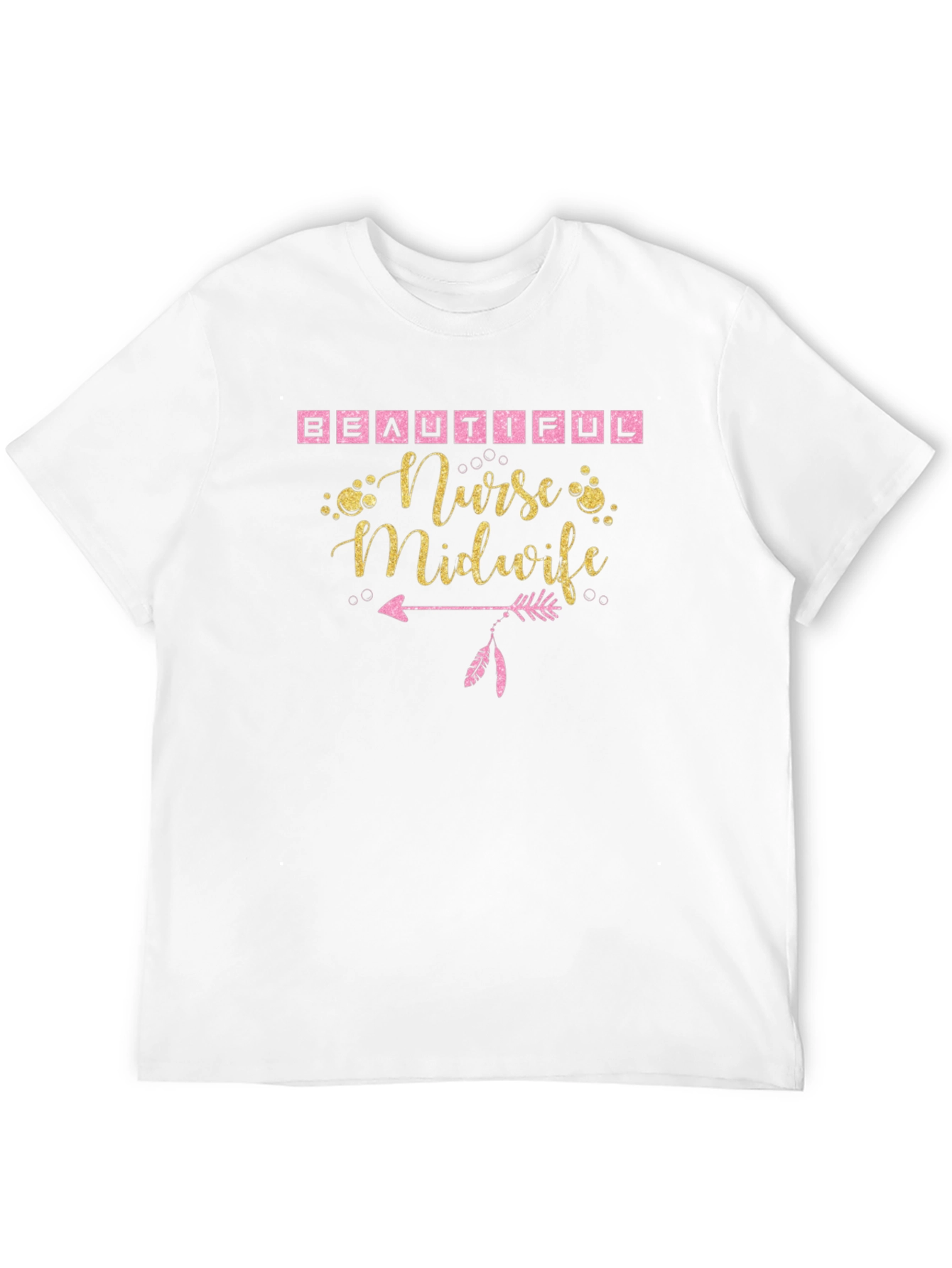 Beautiful Nurse Midwife Black T-Shirt