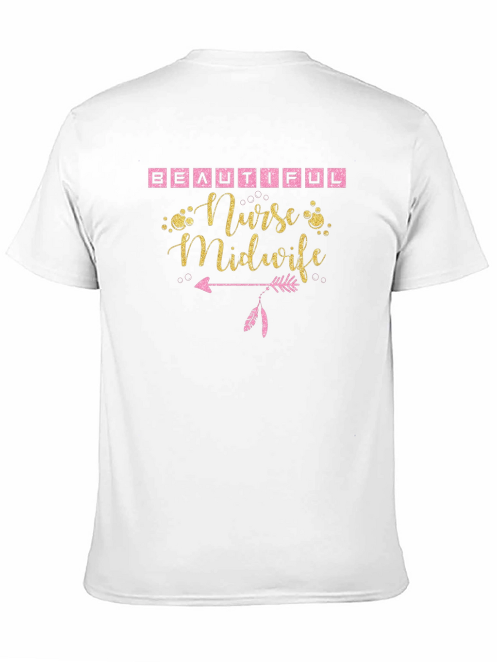 Beautiful Nurse Midwife Black T-Shirt