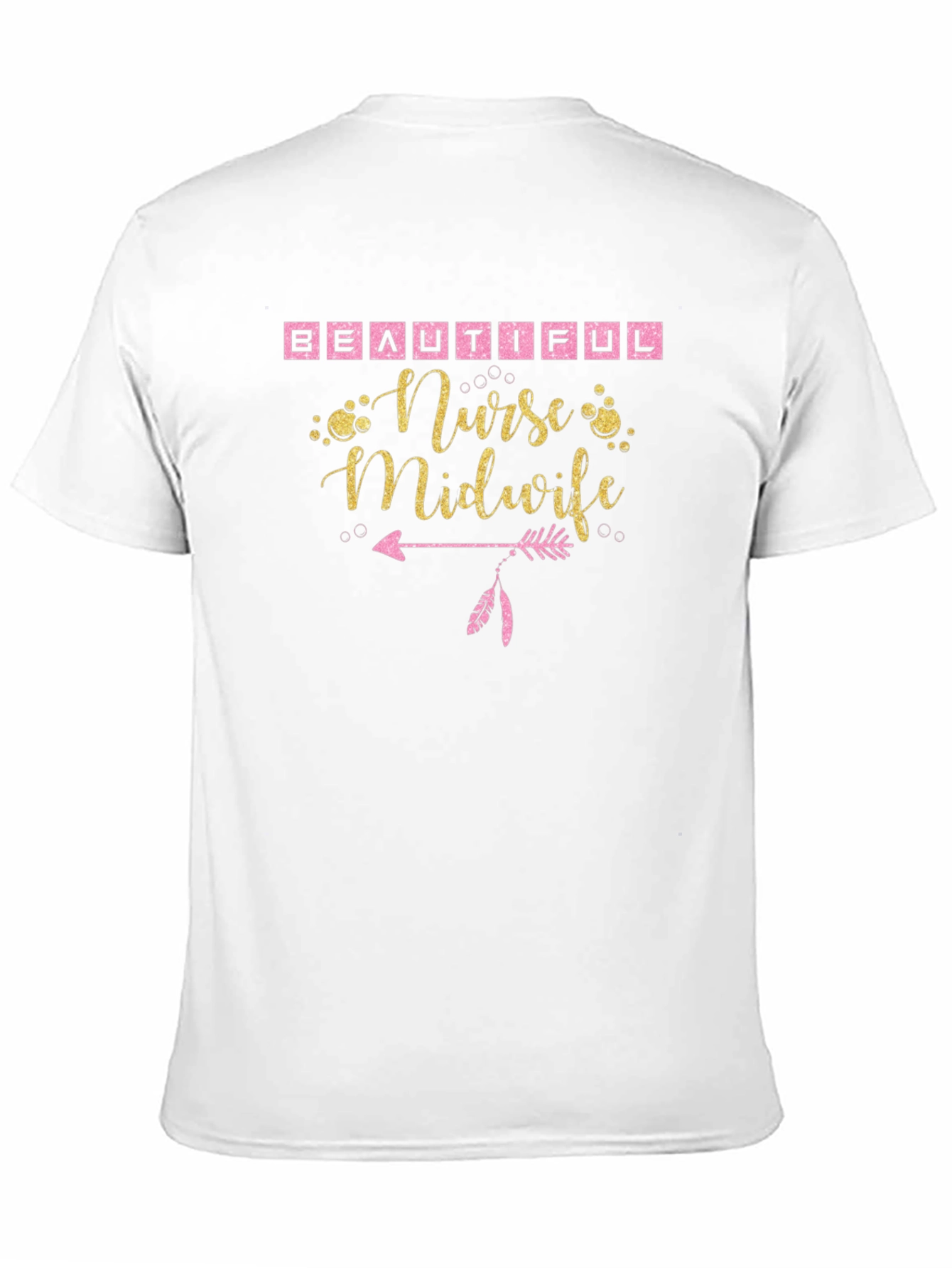 Beautiful Nurse Midwife Black T-Shirt