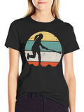 Retro Field Hockey Player Graphic Tee