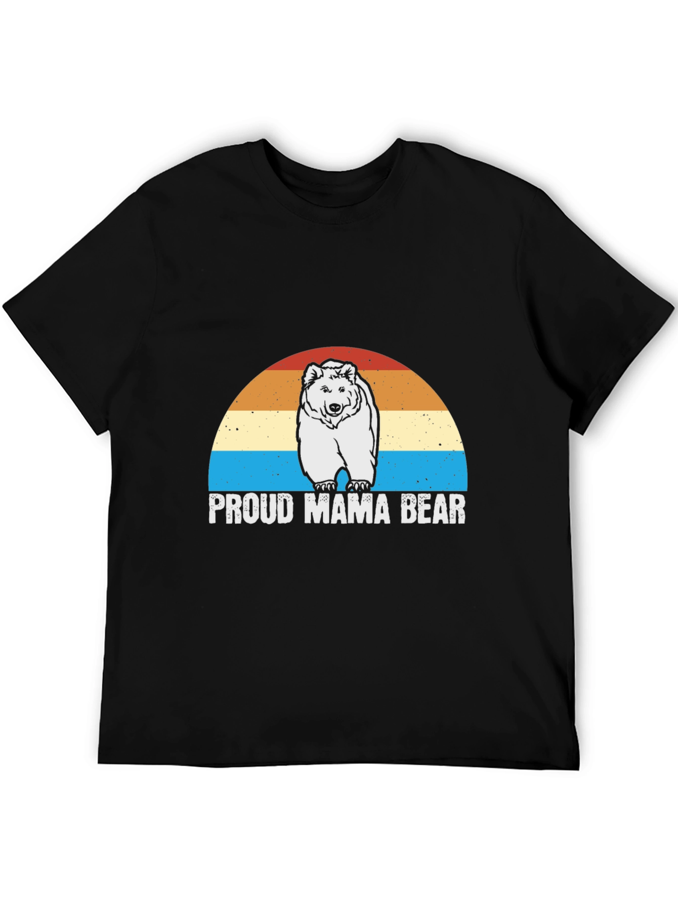 Proud Mama Bear Graphic Tee - Retro Style Comfort