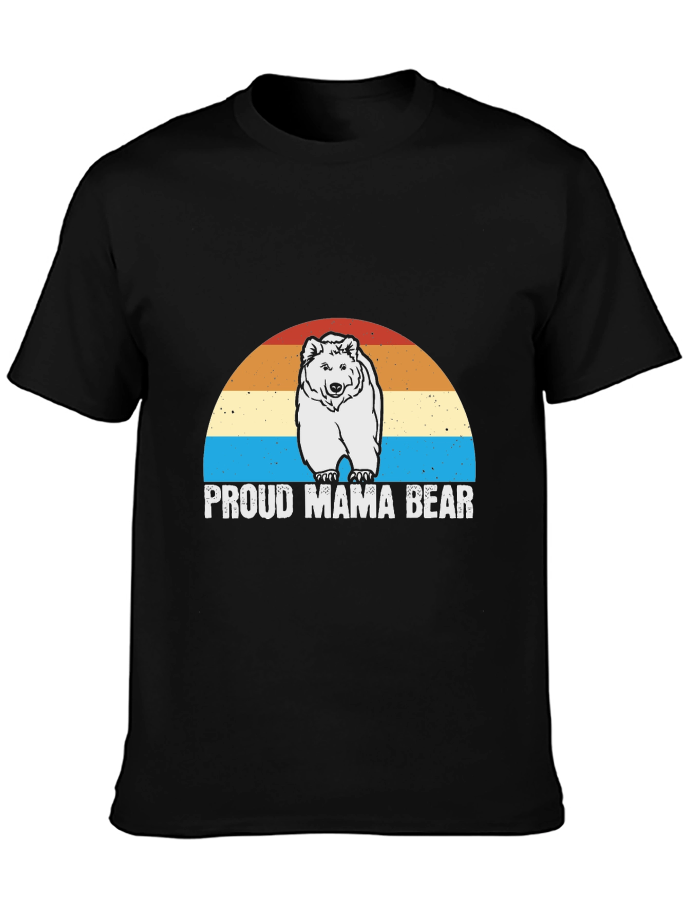 Proud Mama Bear Graphic Tee - Retro Style Comfort