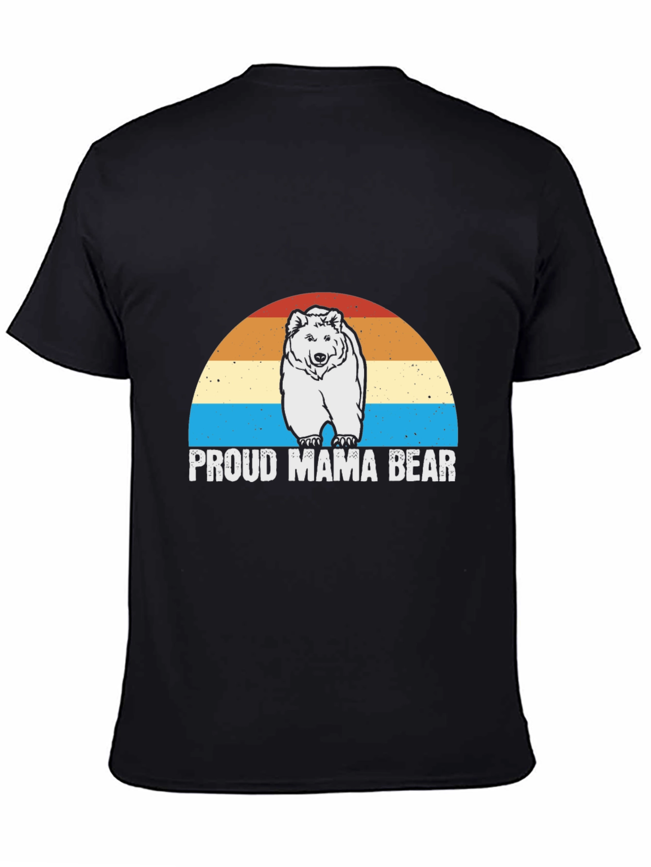 Proud Mama Bear Graphic Tee - Retro Style Comfort