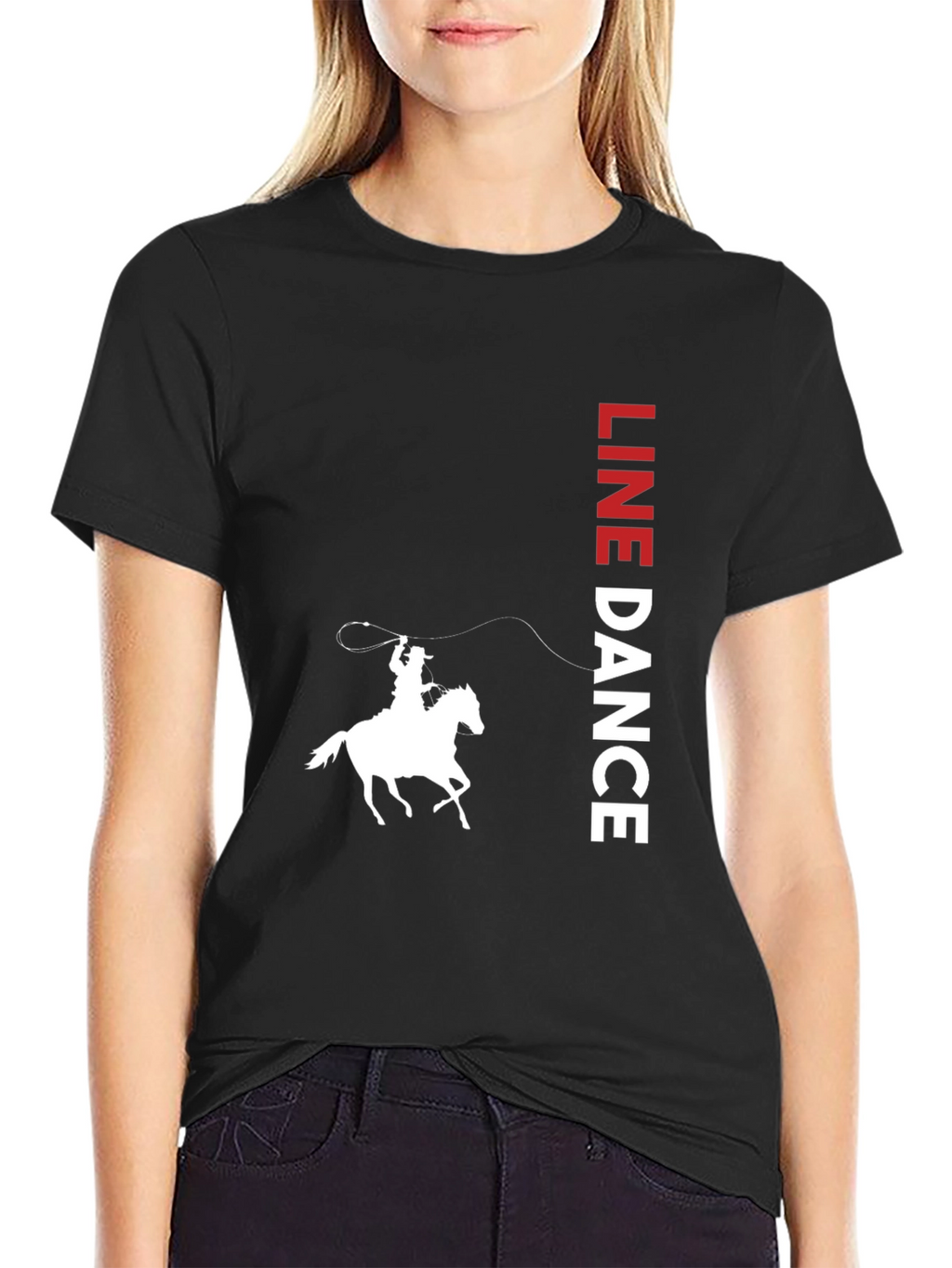 Line Dance Cowboy Graphic Tee - Western Style