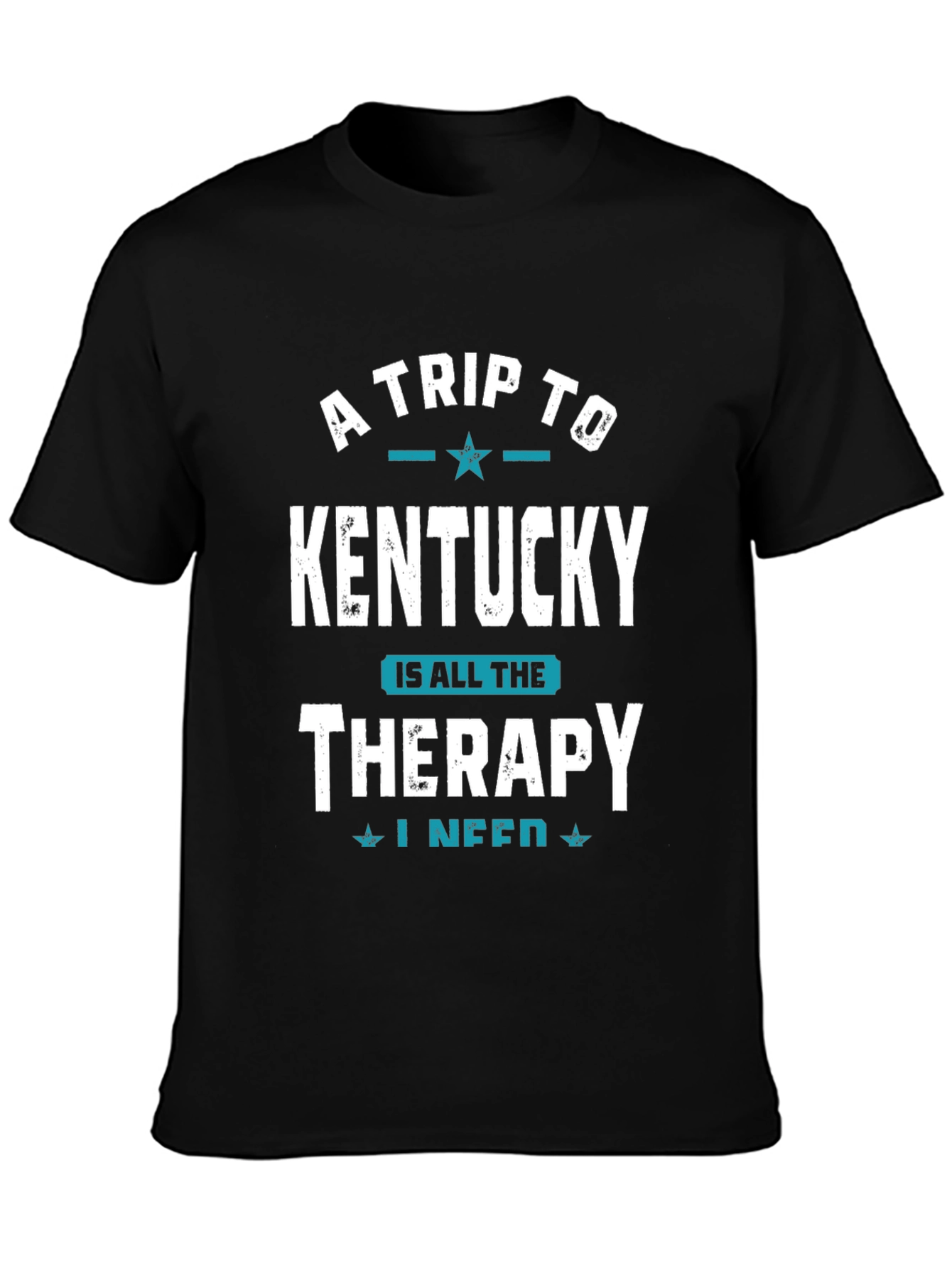 Kentucky Therapy Graphic Tee - Black Cotton