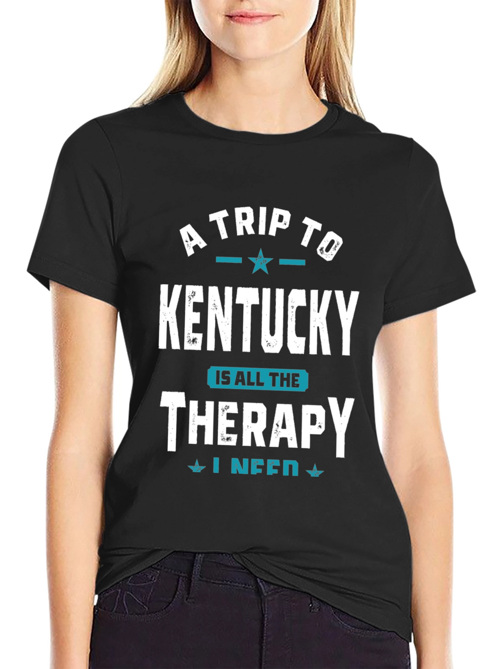 Kentucky Therapy Graphic Tee - Black Cotton
