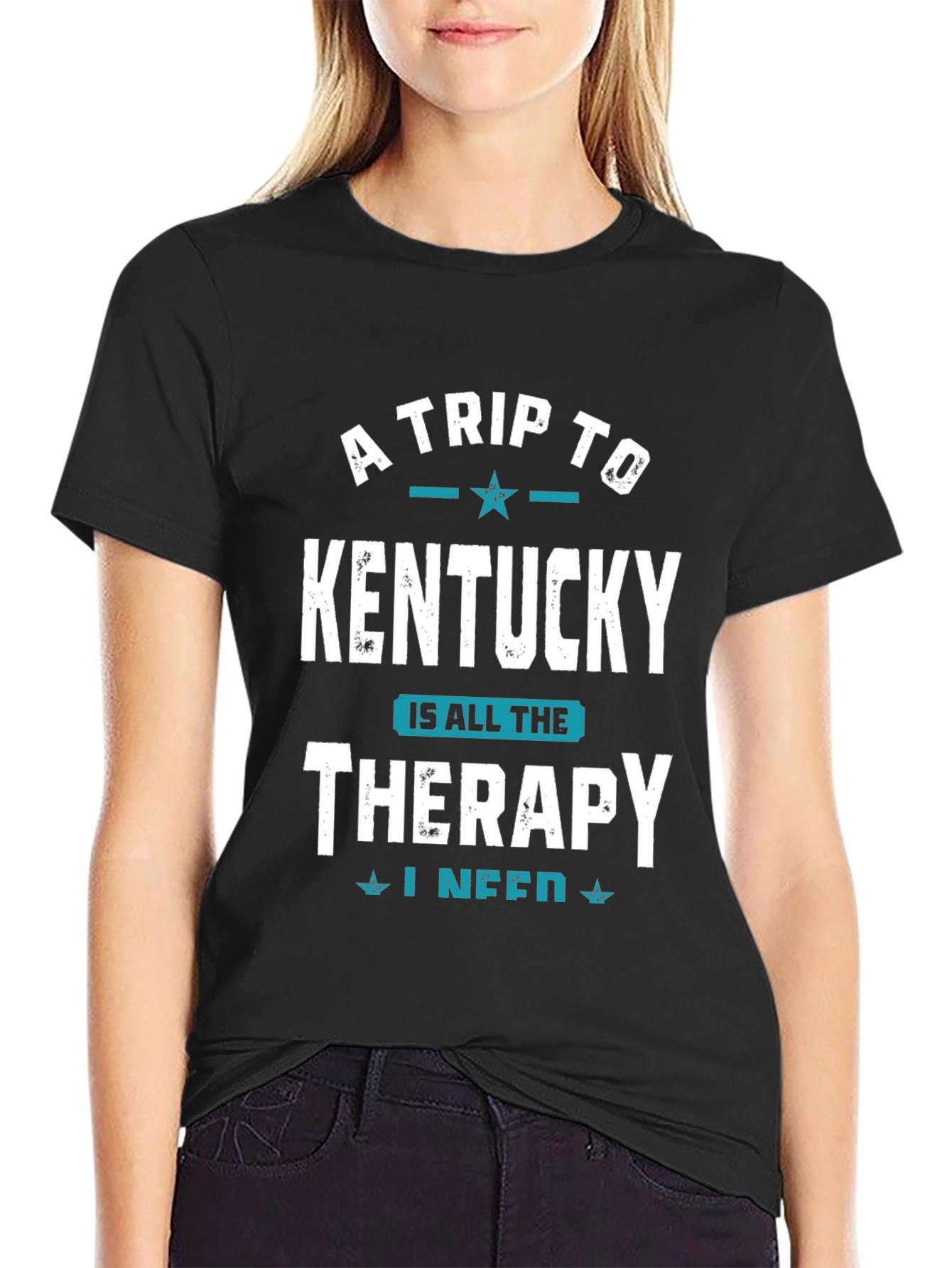 Kentucky Therapy Graphic Tee - Black Cotton