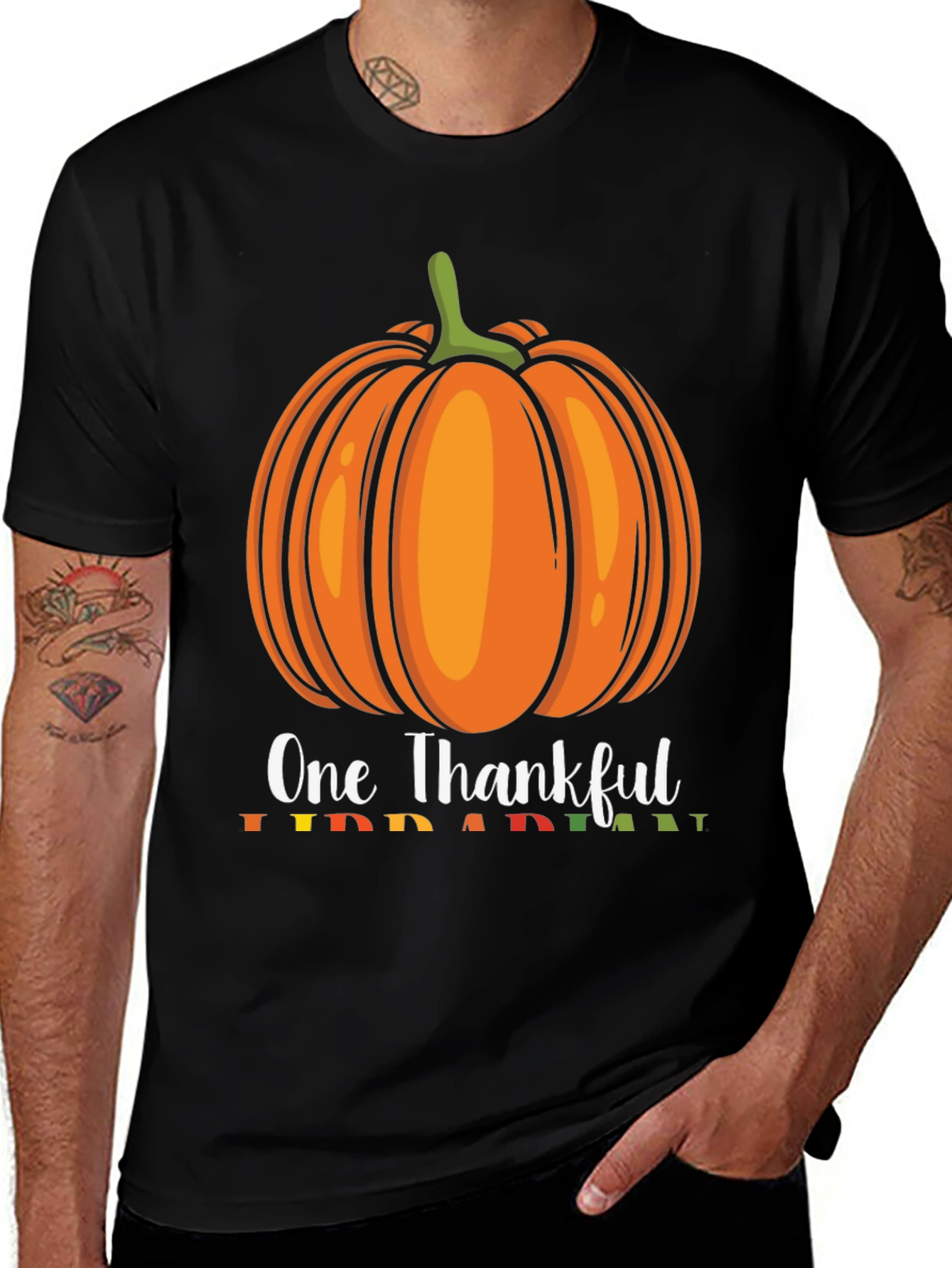 One Thankful Pumpkin T-Shirt - Fall Thanksgiving Tee