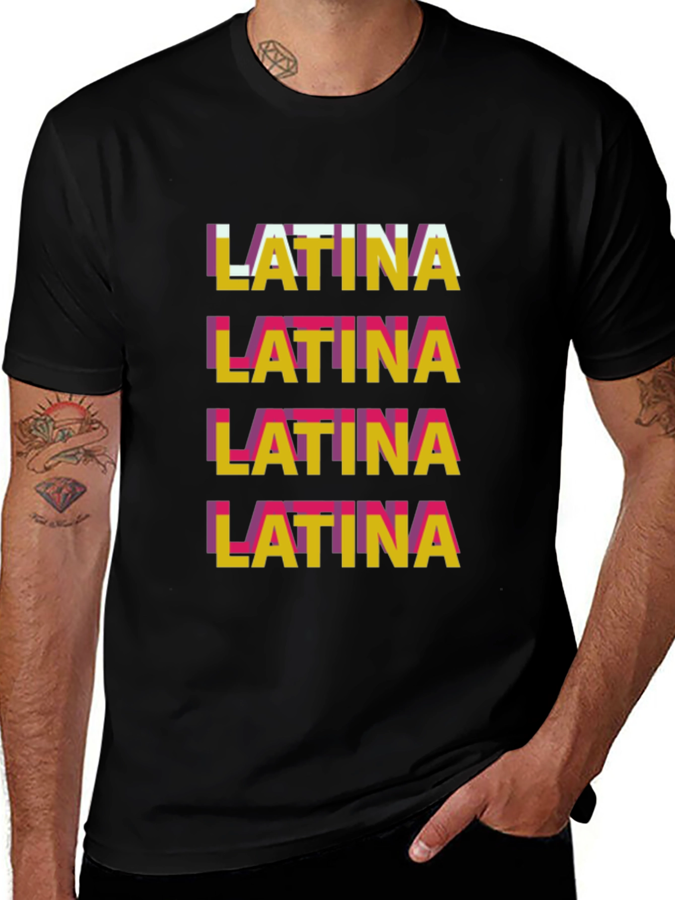 Latina Graphic Tee - Stylish Word Art T-Shirt