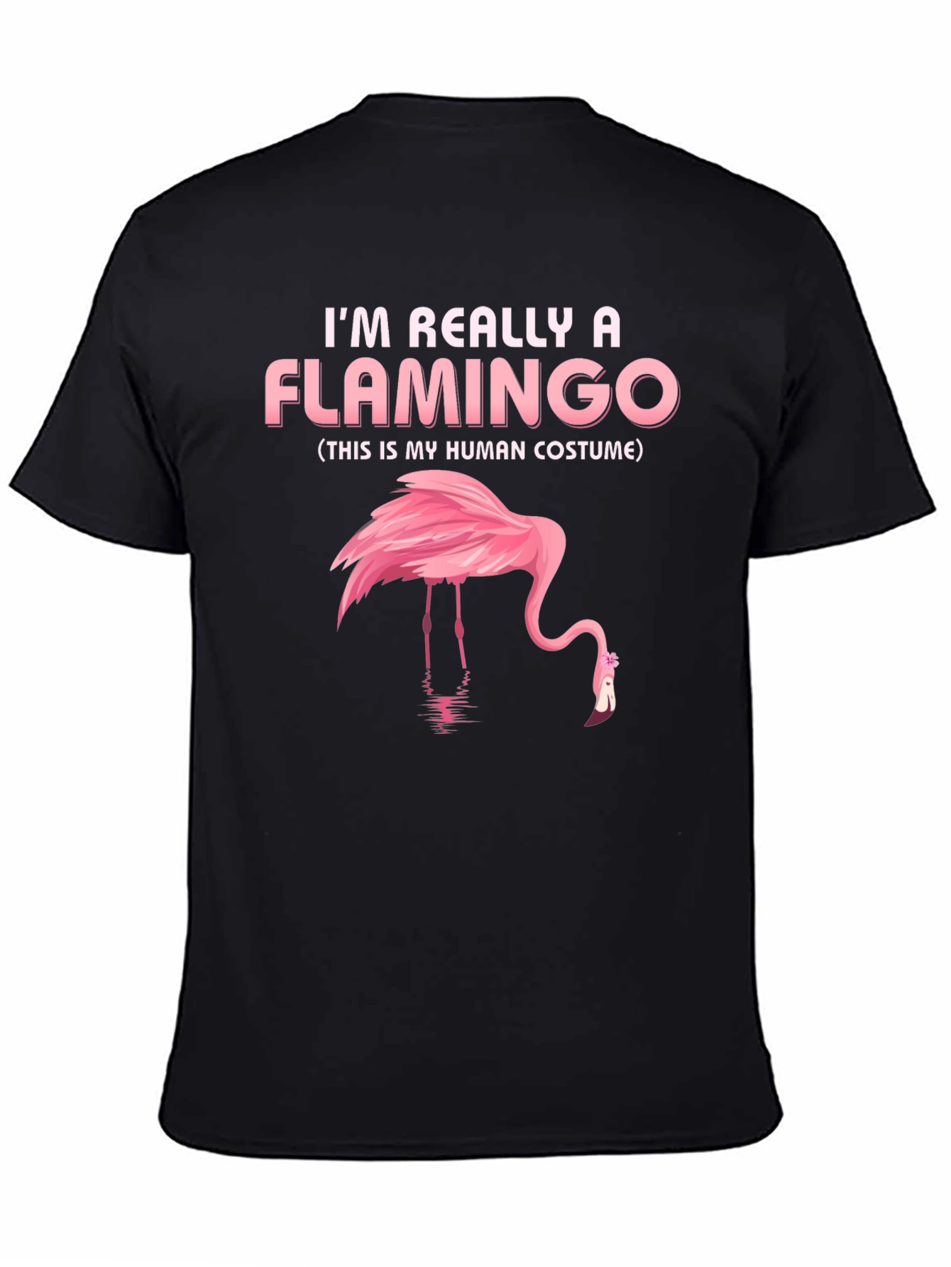 Funny Flamingo Human Costume Graphic Tee