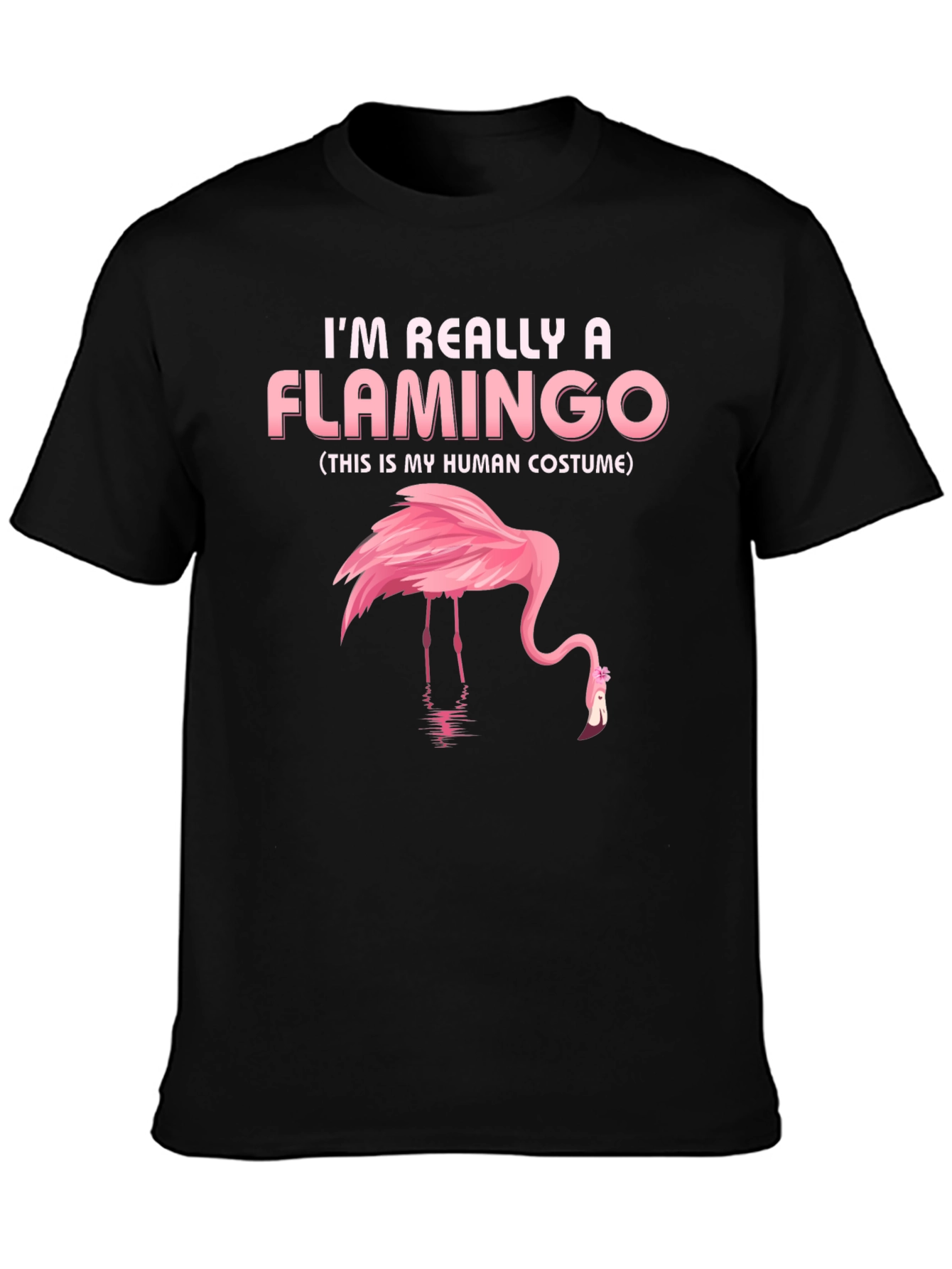 Funny Flamingo Human Costume Graphic Tee
