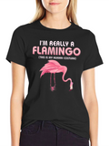 Funny Flamingo Human Costume Graphic Tee