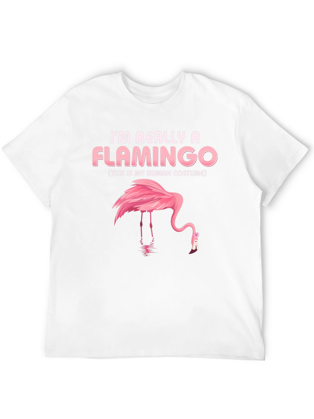 Funny Flamingo Human Costume Graphic Tee
