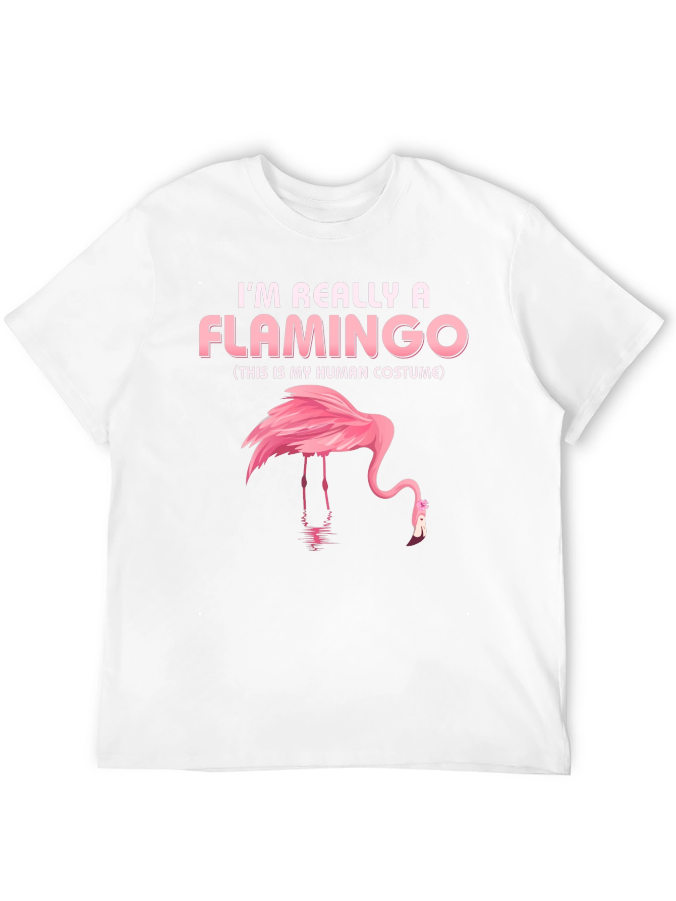 Funny Flamingo Human Costume Graphic Tee