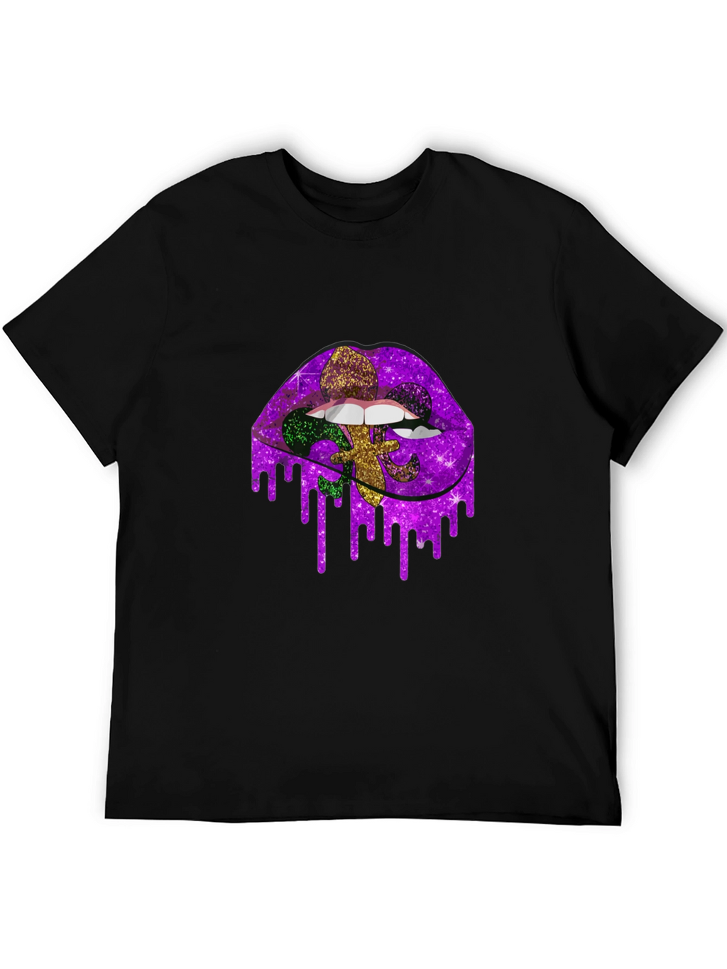 Mardi Gras Lips Graphic Tee - Unisex