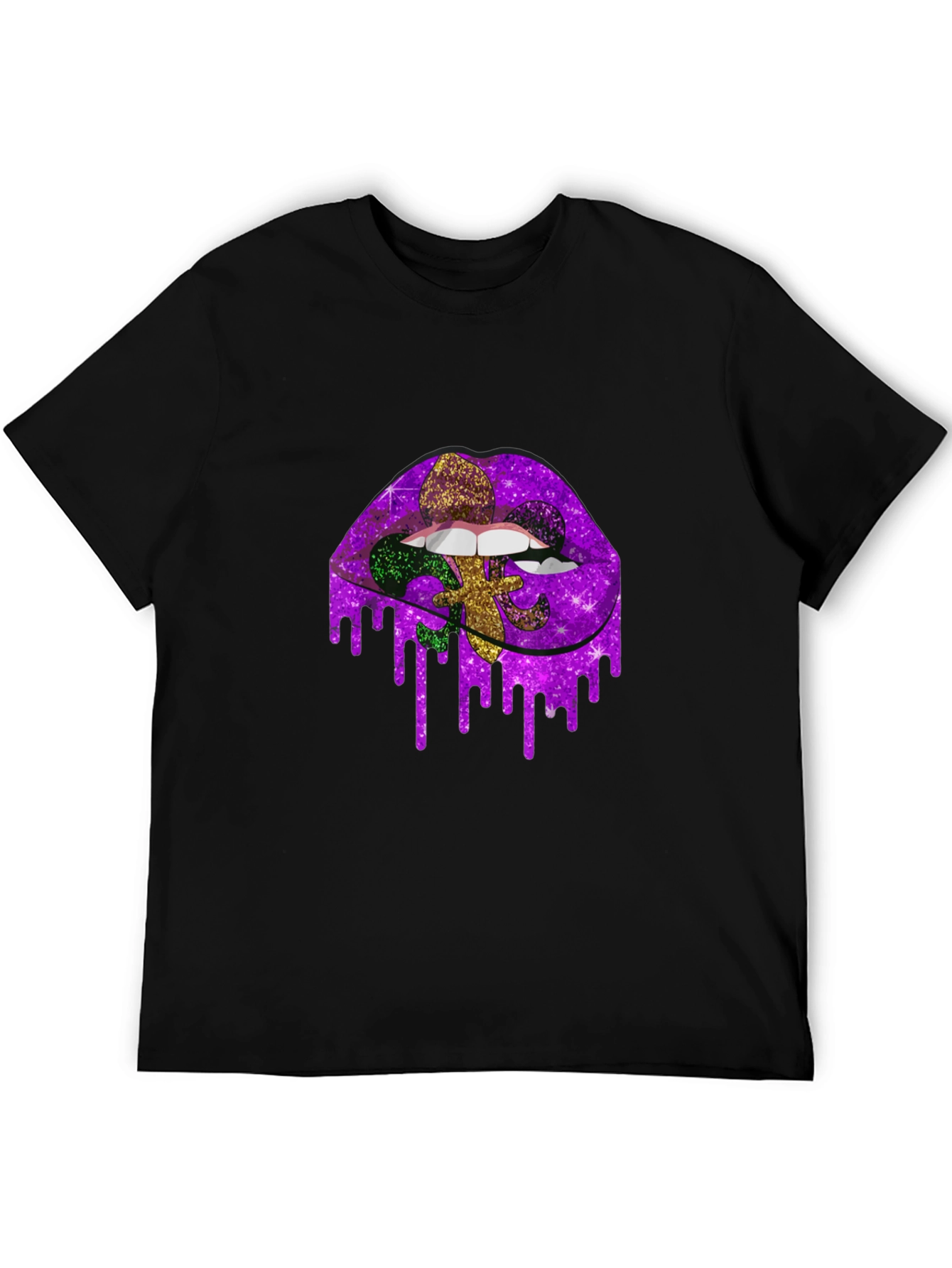 Mardi Gras Lips Graphic Tee - Unisex
