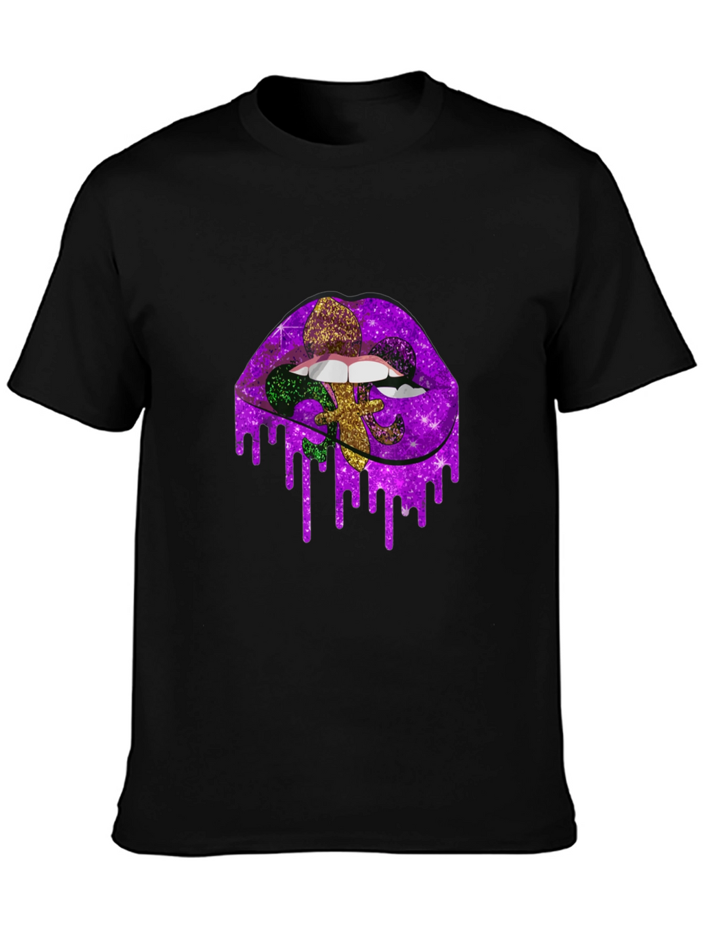 Mardi Gras Lips Graphic Tee - Unisex