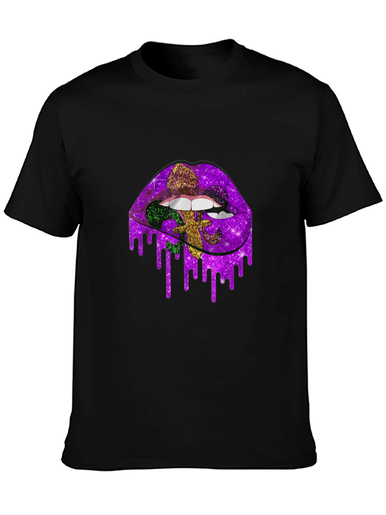 Mardi Gras Lips Graphic Tee - Unisex