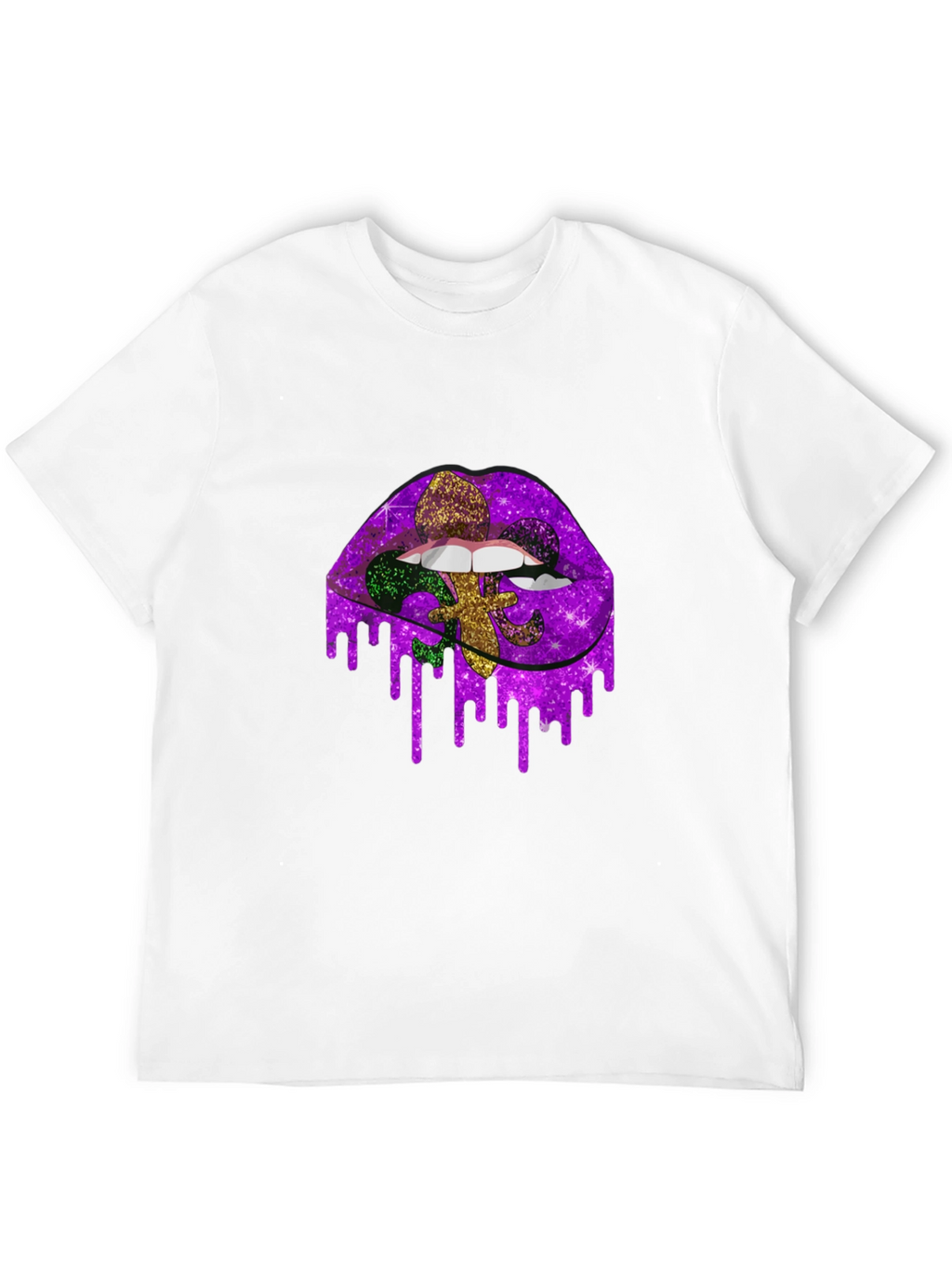 Mardi Gras Lips Graphic Tee - Unisex