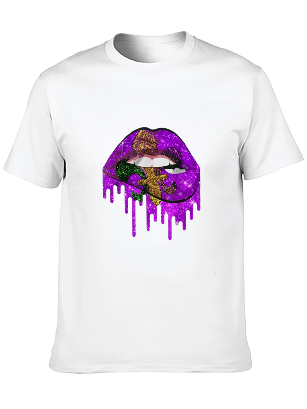 Mardi Gras Lips Graphic Tee - Unisex
