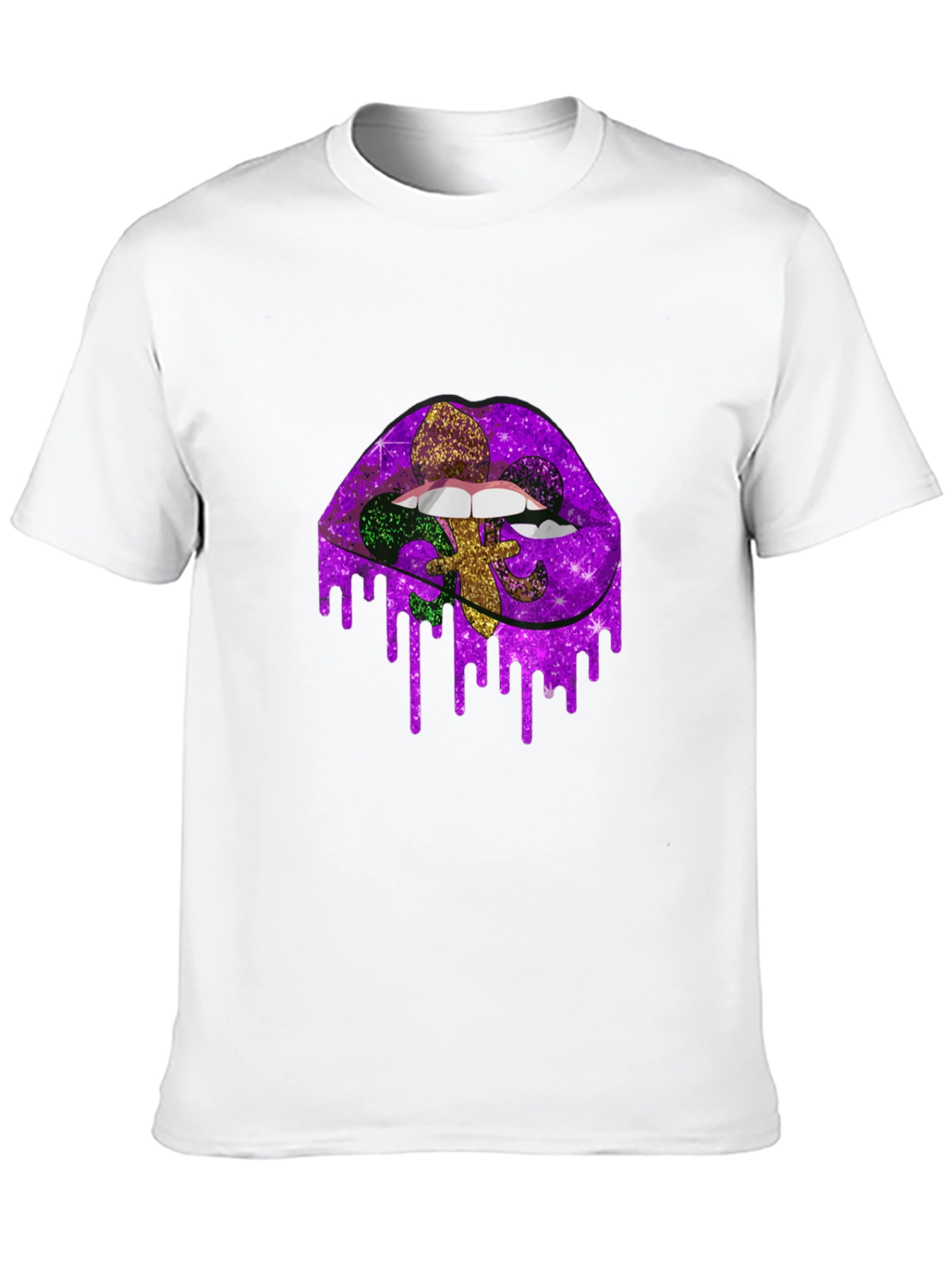 Mardi Gras Lips Graphic Tee - Unisex