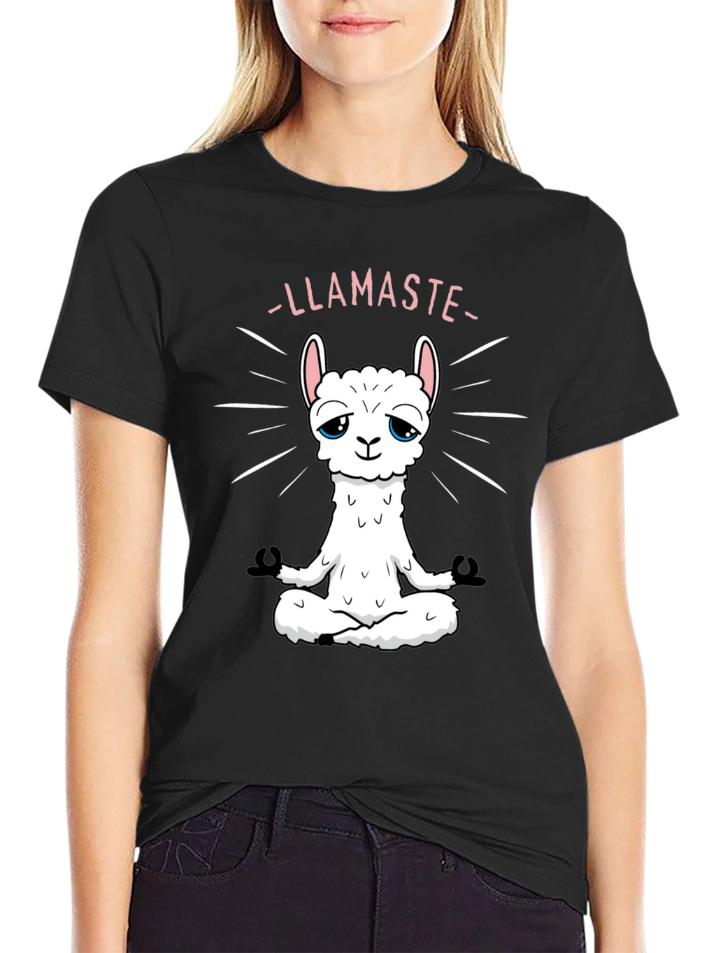 Llamaste Yoga Black T-Shirt