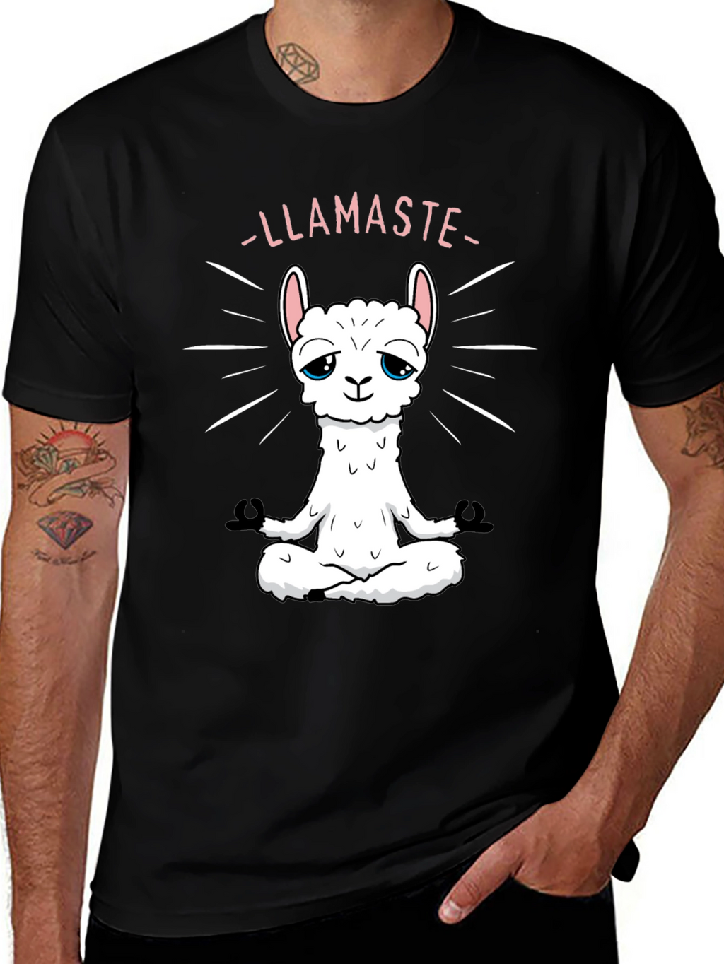 Llamaste Yoga Black T-Shirt