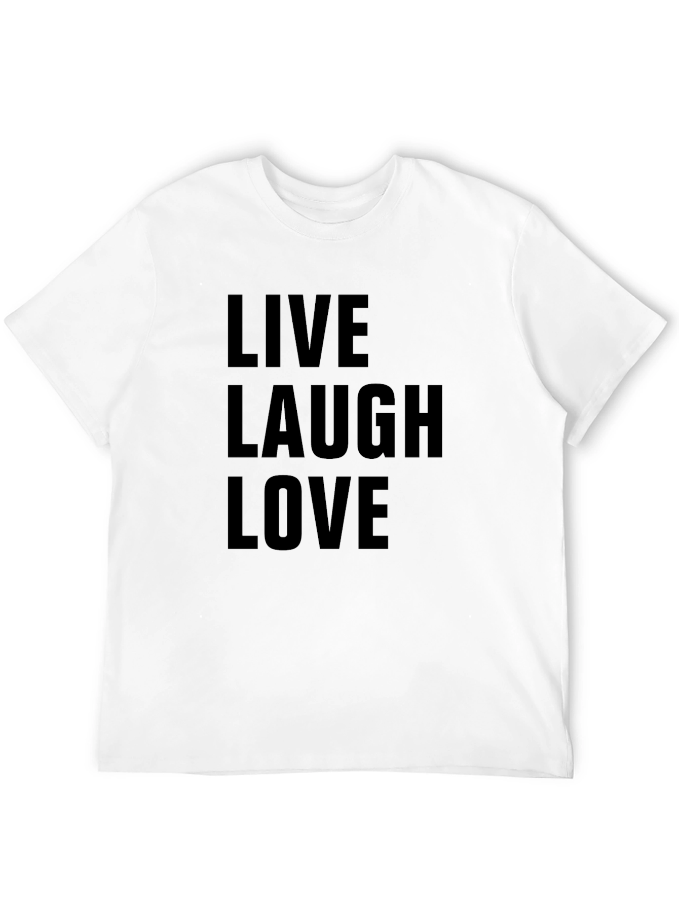 Live Laugh Love Graphic Tee - Black Cotton T-Shirt