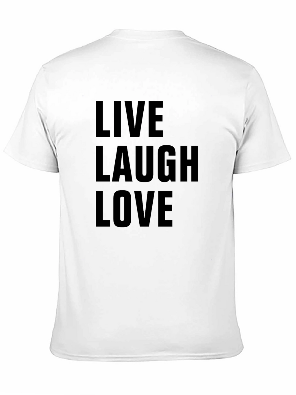 Live Laugh Love Graphic Tee - Black Cotton T-Shirt