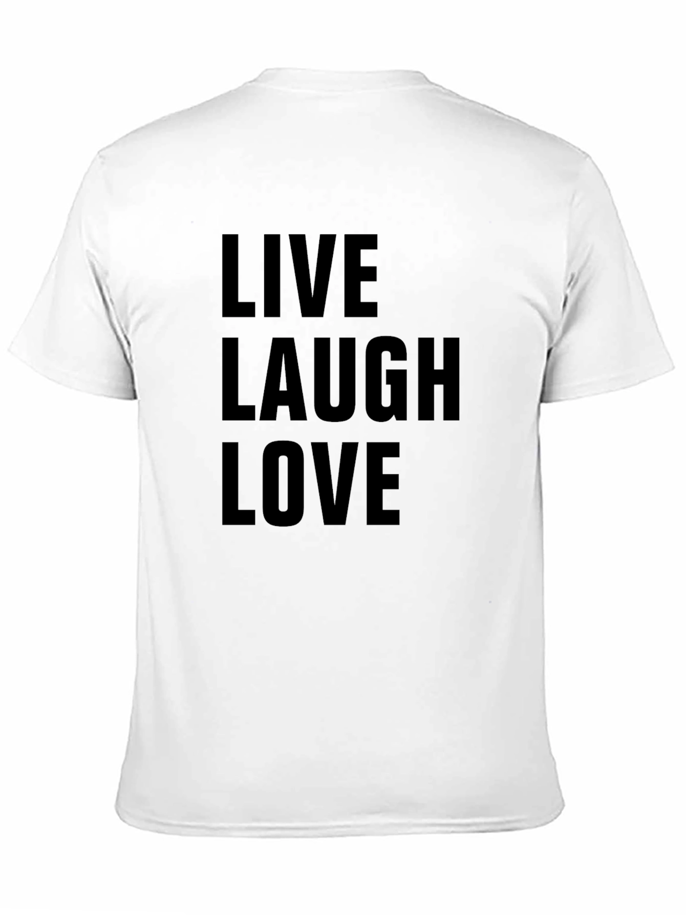 Live Laugh Love Graphic Tee - Black Cotton T-Shirt