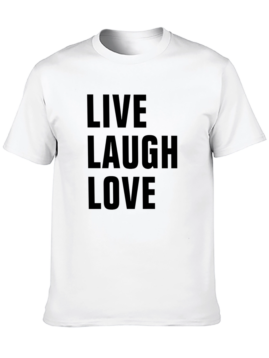 Live Laugh Love Graphic Tee - Black Cotton T-Shirt